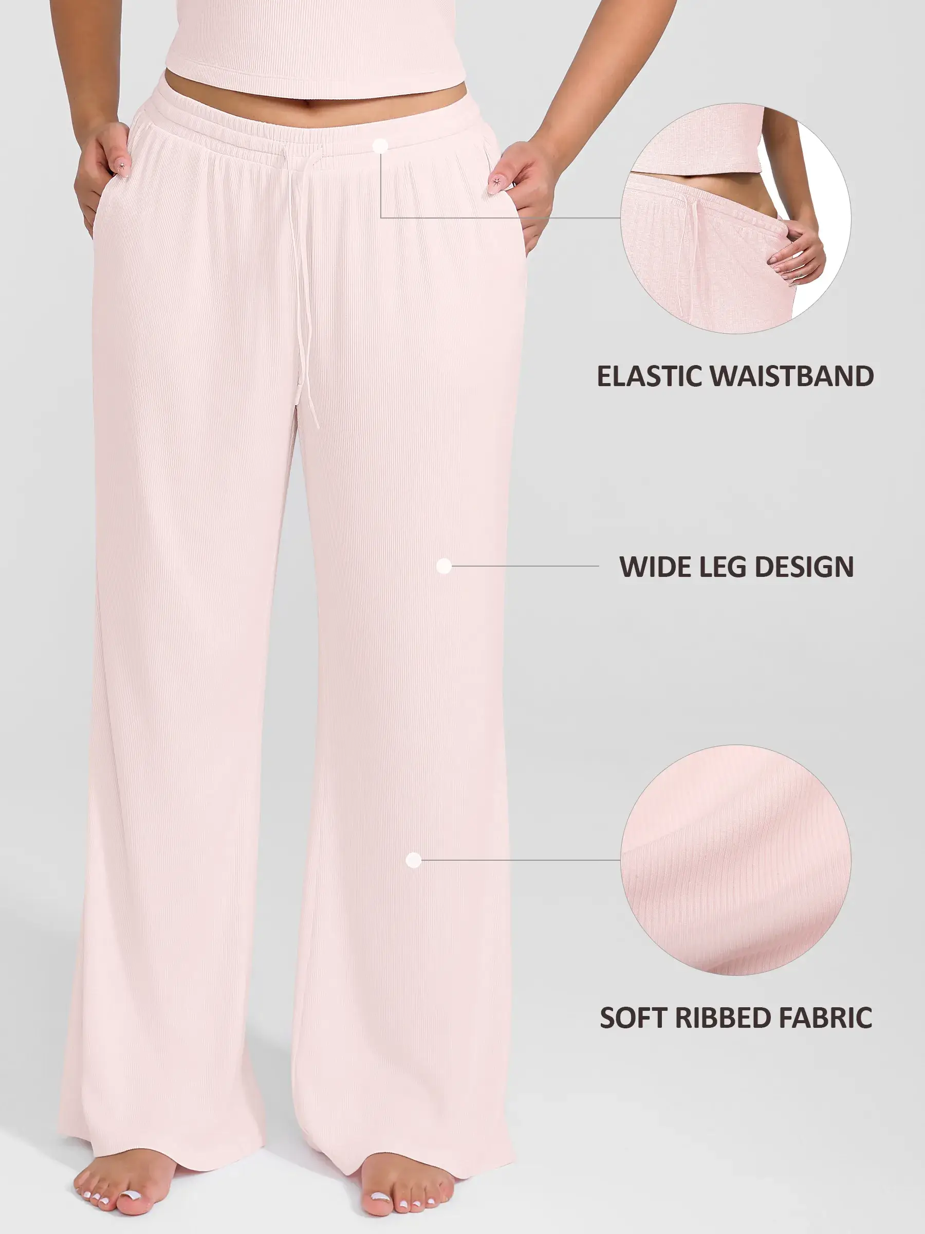 Feelingirl Breathable Ribbed Loungewear Pants - Image 16