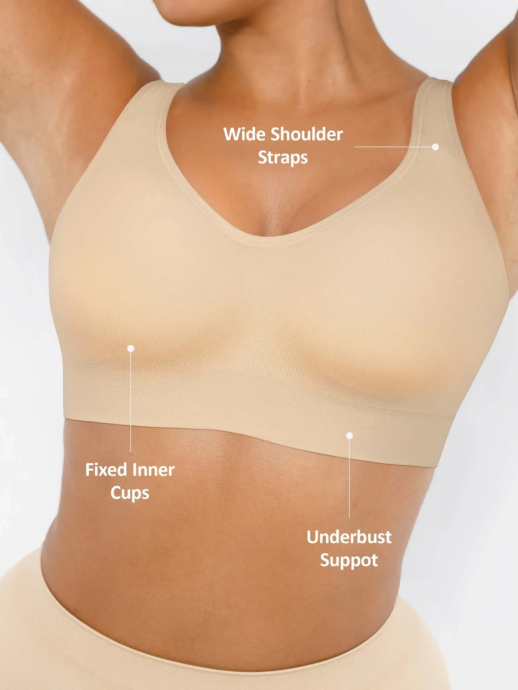 Feelingirl Built-in Soft Cups Full Coverage Wireless Bra - Image 3