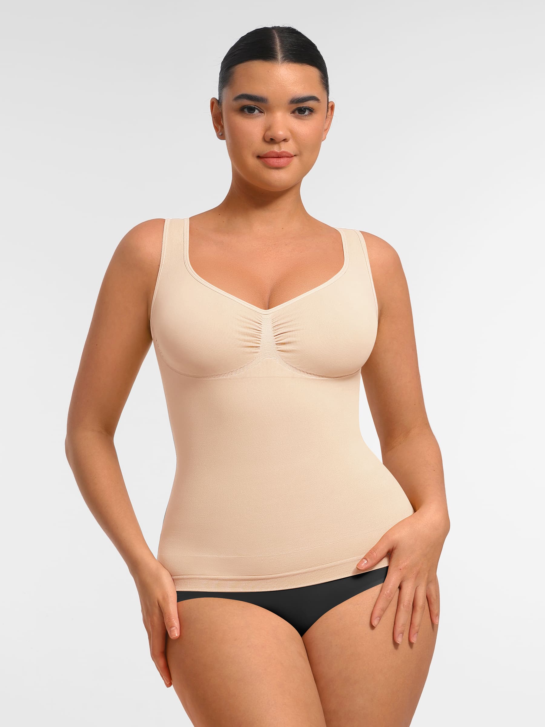 Feelingirl Bust Support Waist and Abdomen Control Shape Wide Straps Tank Top - Image 9
