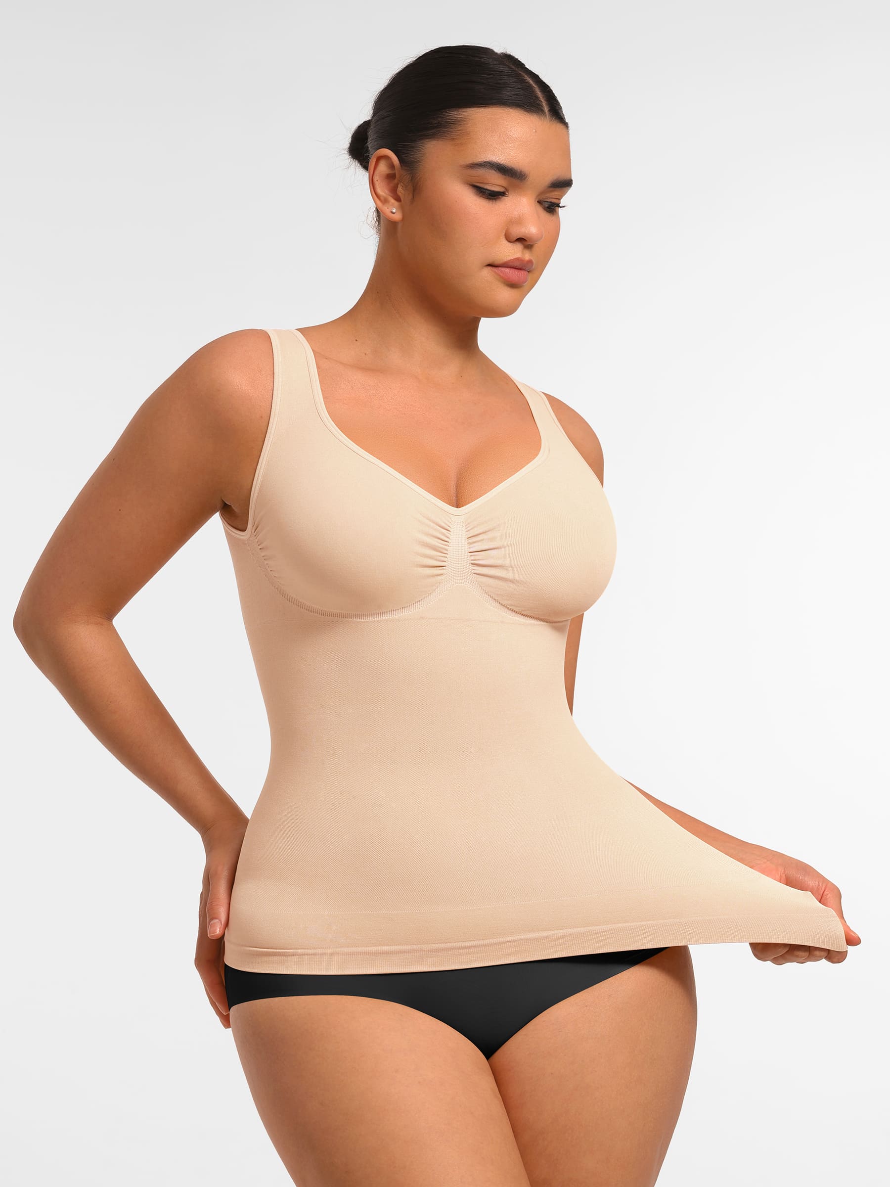 Feelingirl Bust Support Waist and Abdomen Control Shape Wide Straps Tank Top - Image 10