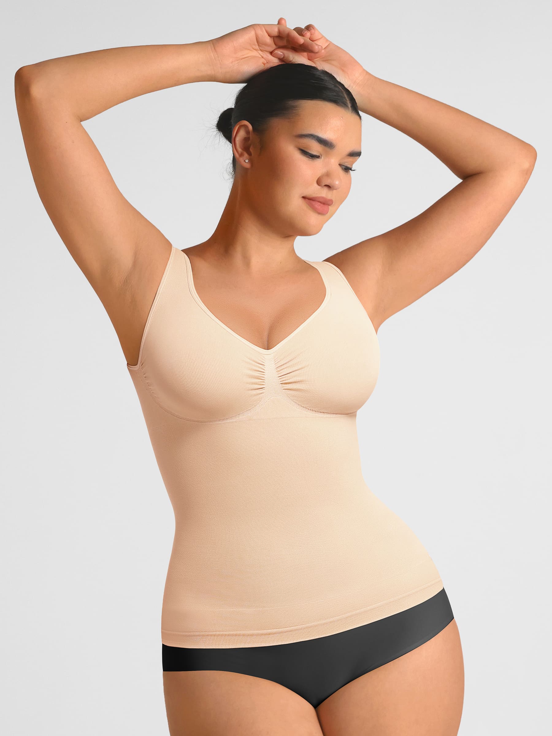 Feelingirl Bust Support Waist and Abdomen Control Shape Wide Straps Tank Top - Image 11