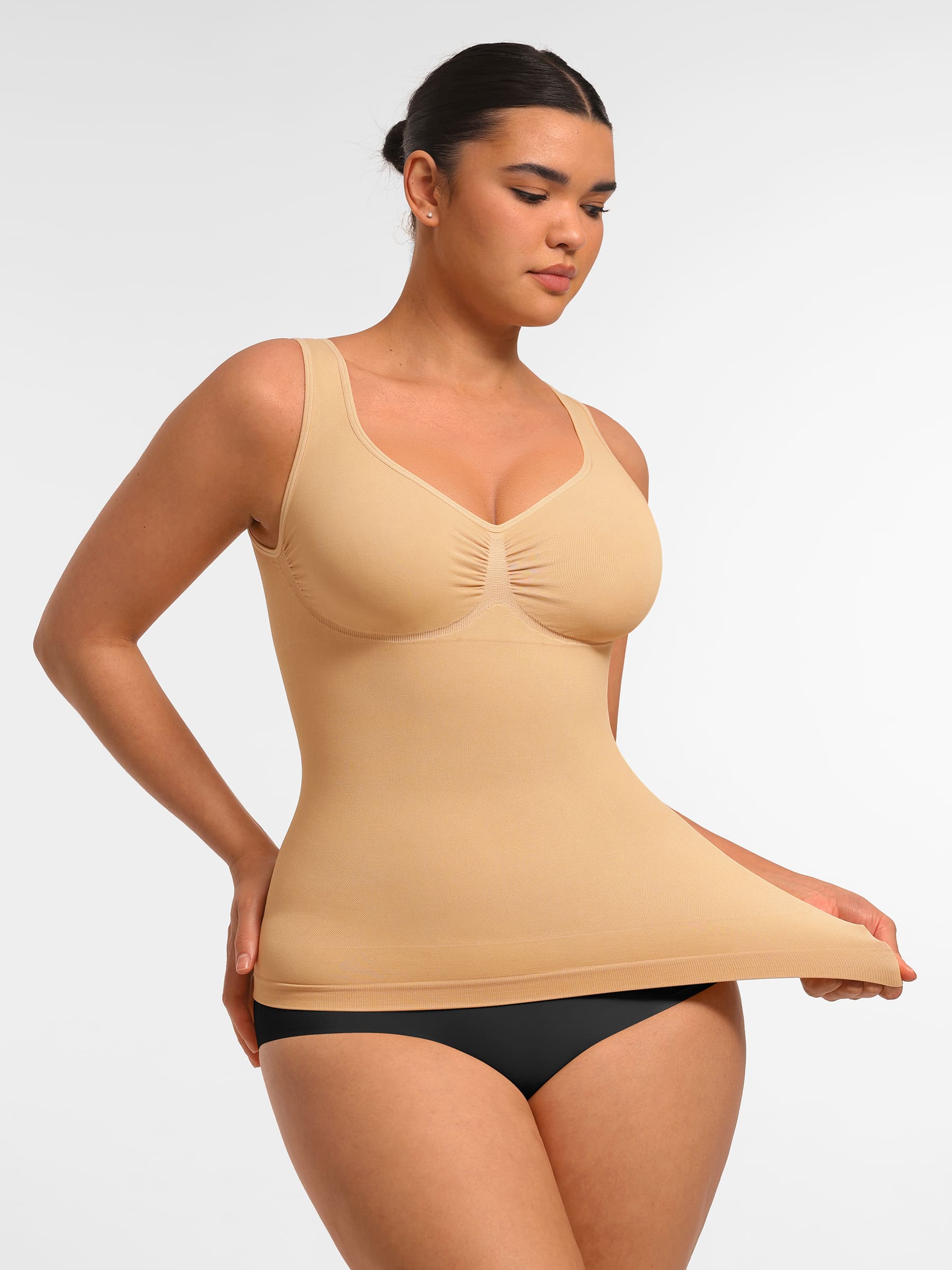 Feelingirl Bust Support Waist and Abdomen Control Shape Wide Straps Tank Top - Image 18