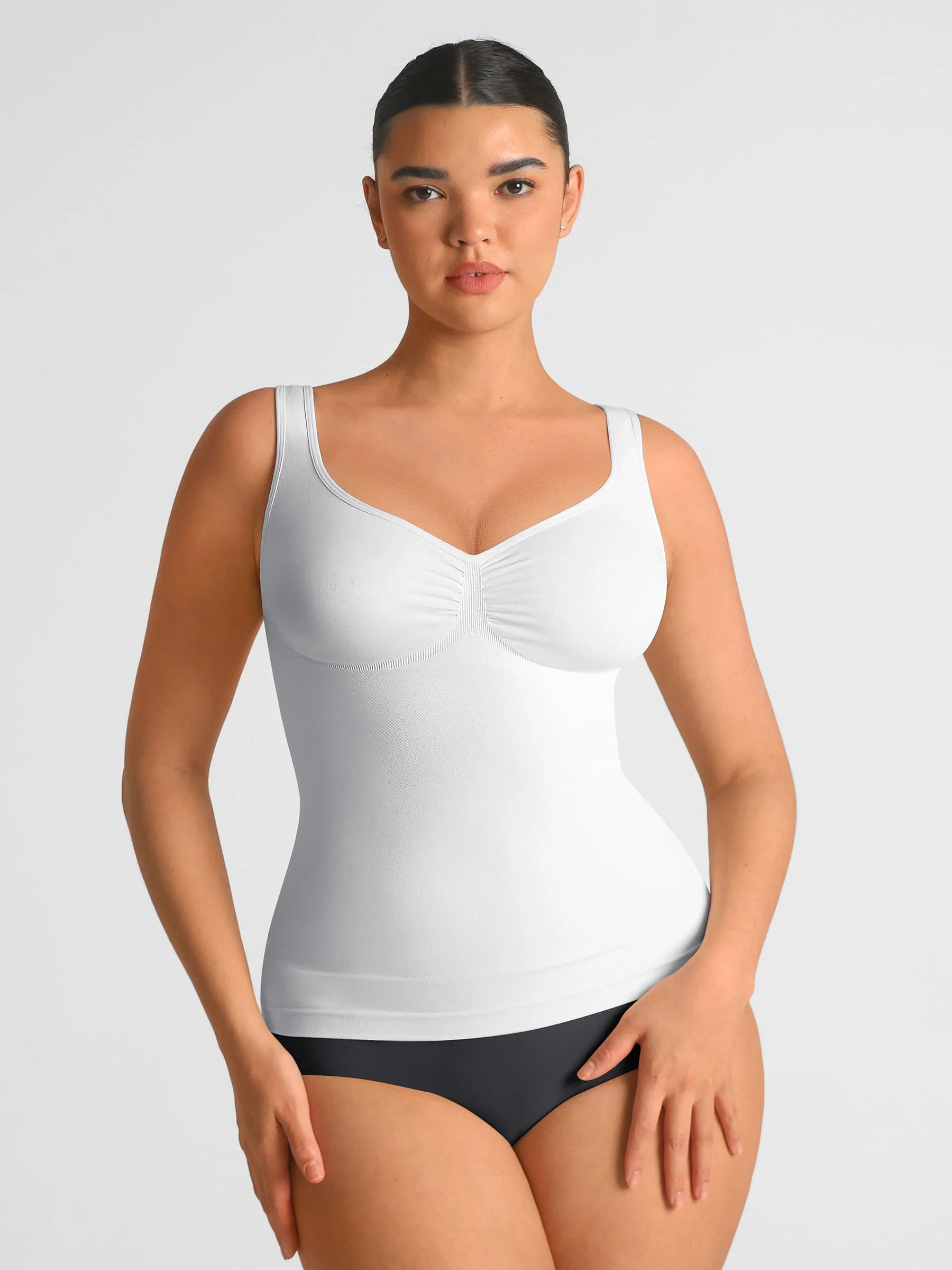 Feelingirl Bust Support Waist and Abdomen Control Shape Wide Straps Tank Top - Image 25