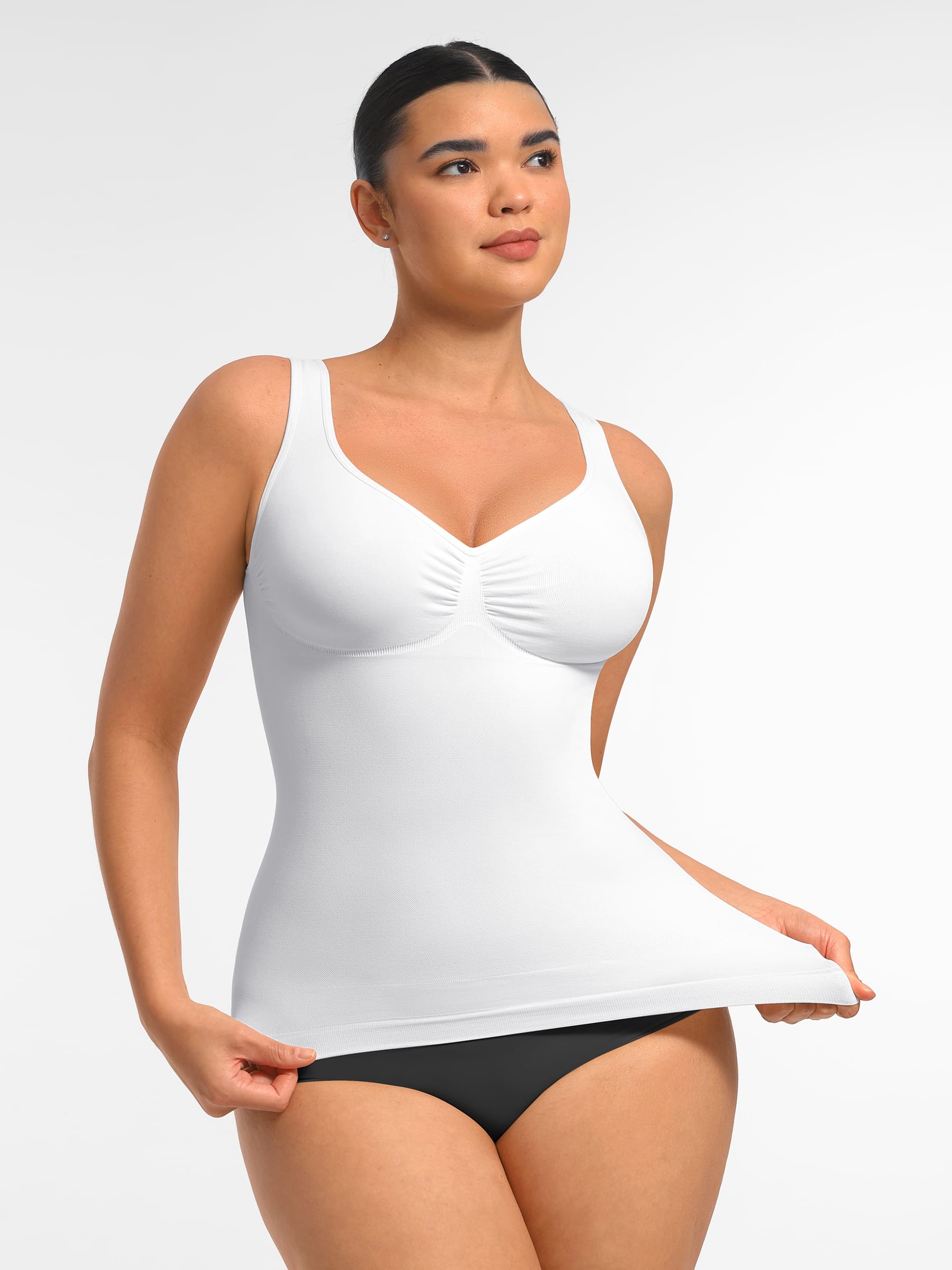Feelingirl Bust Support Waist and Abdomen Control Shape Wide Straps Tank Top - Image 26
