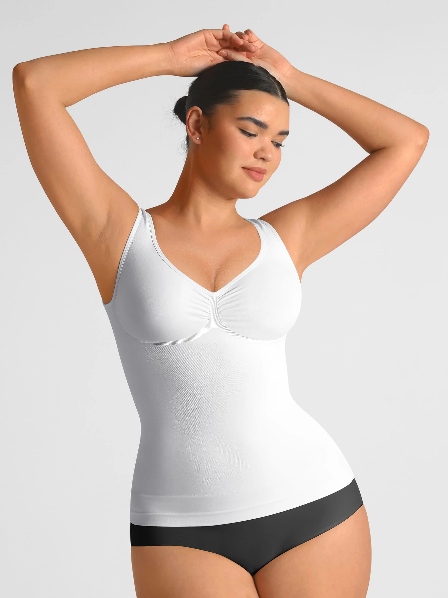 Feelingirl Bust Support Waist and Abdomen Control Shape Wide Straps Tank Top - Image 27