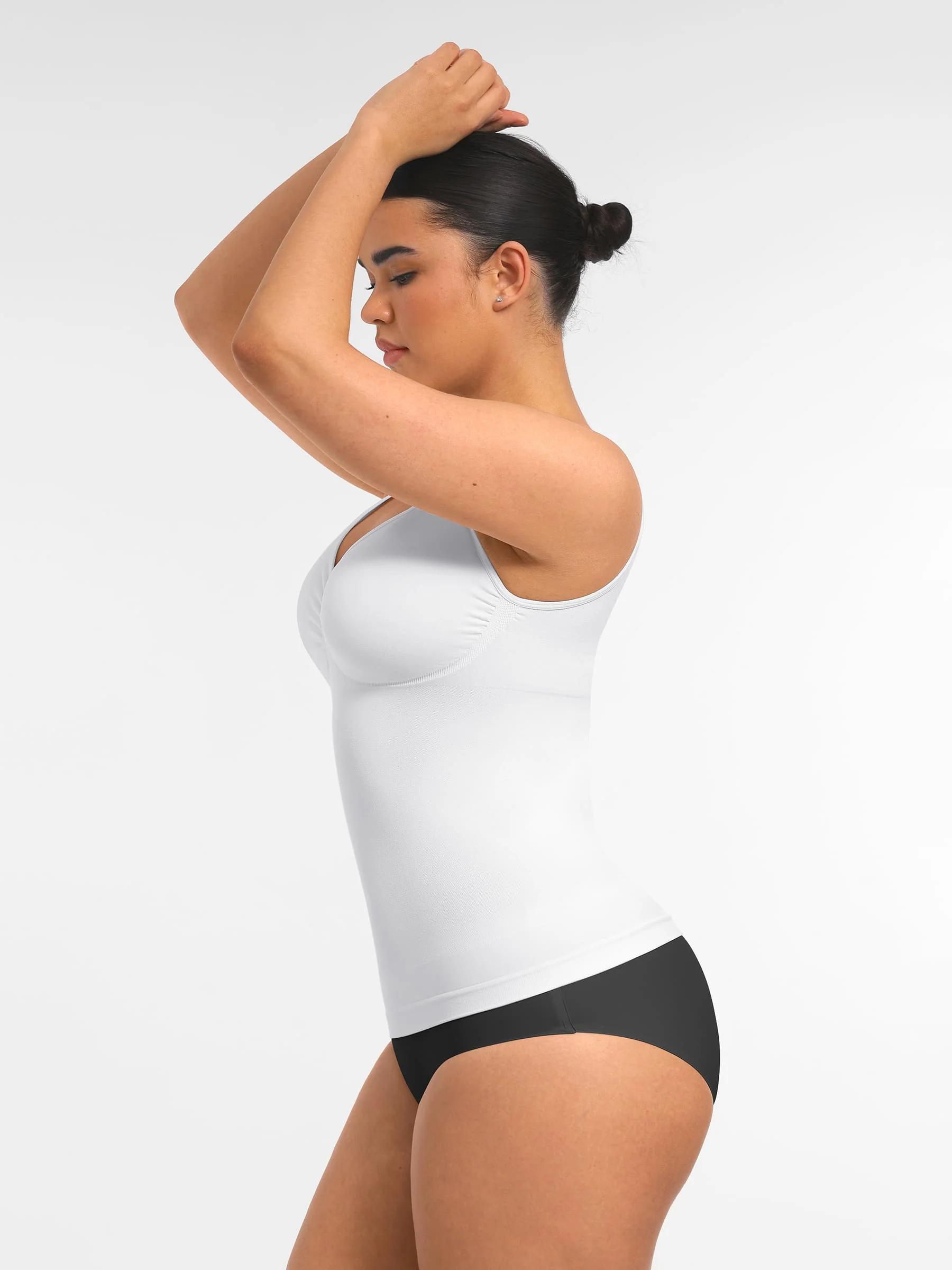 Feelingirl Bust Support Waist and Abdomen Control Shape Wide Straps Tank Top - Image 28