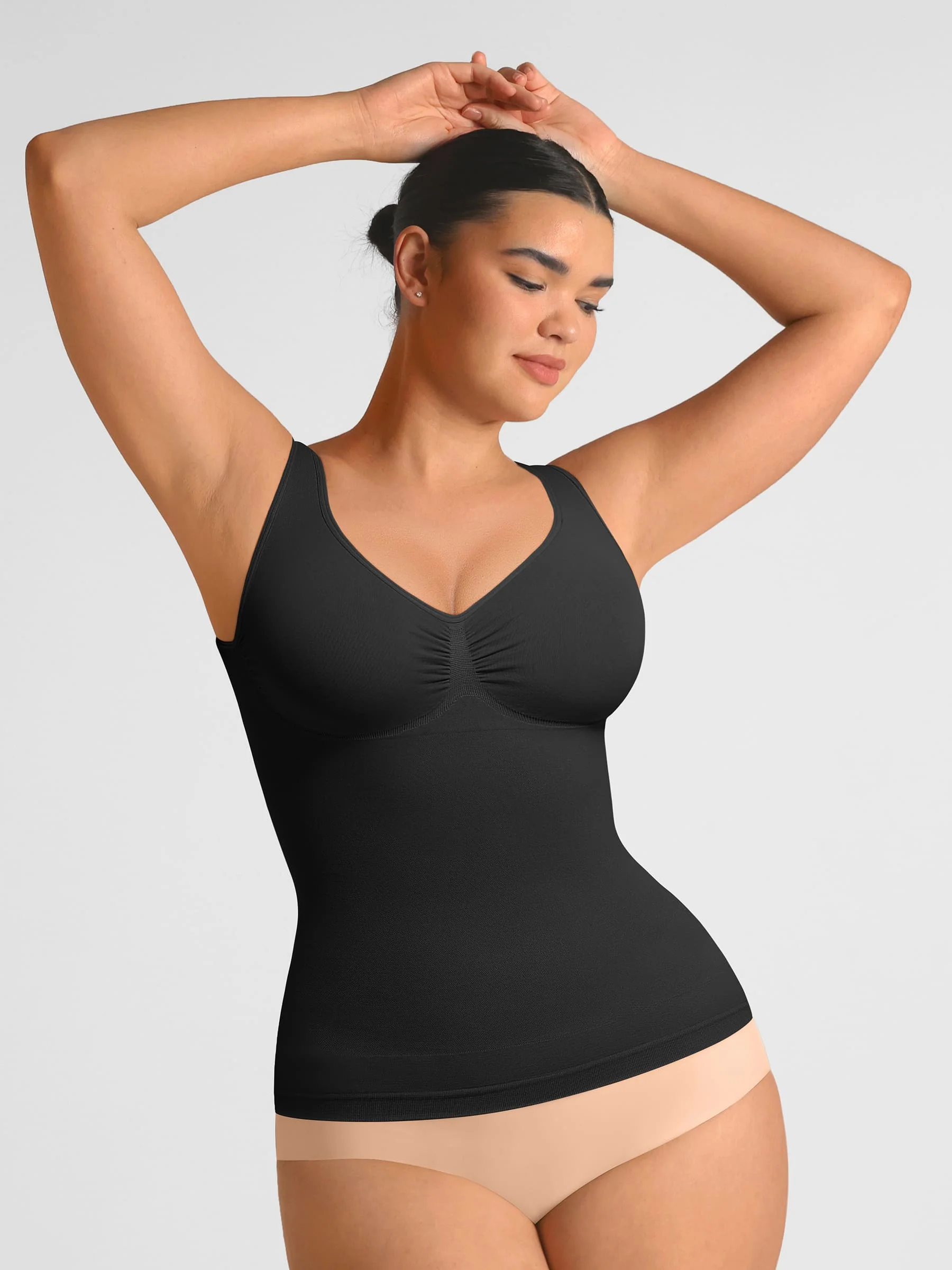 Feelingirl Bust Support Waist and Abdomen Control Shape Wide Straps Tank Top - Image 3