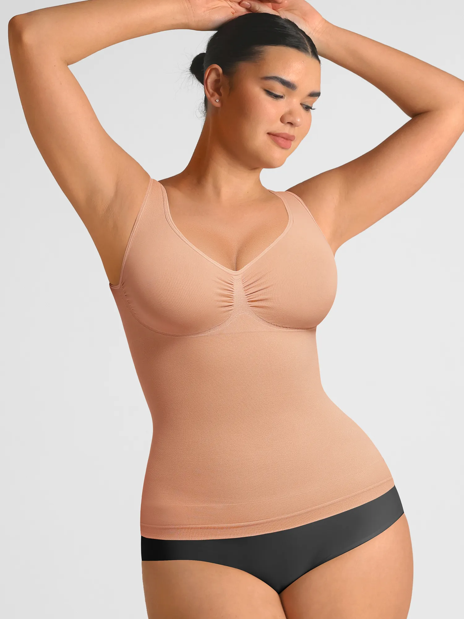 Feelingirl Bust Support Waist and Abdomen Control Shape Wide Straps Tank Top - Image 36