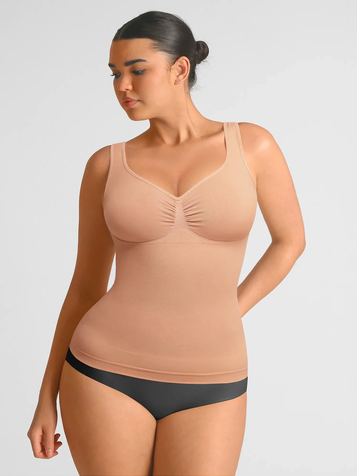 Feelingirl Bust Support Waist and Abdomen Control Shape Wide Straps Tank Top - Image 37