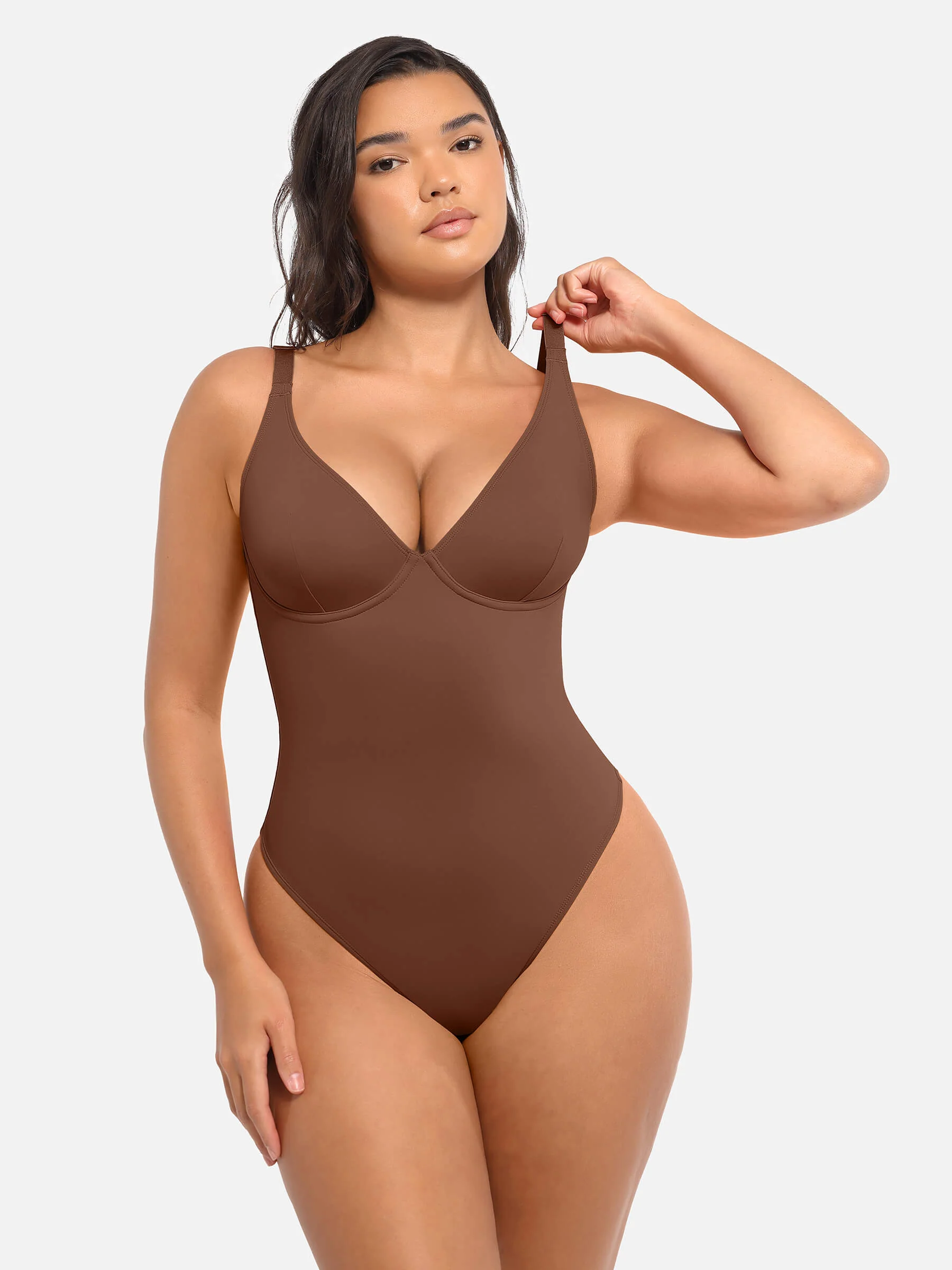Feelingirl Deep V Neck Tummy Control Shapewear Bodysuit [BOGO] - Image 19