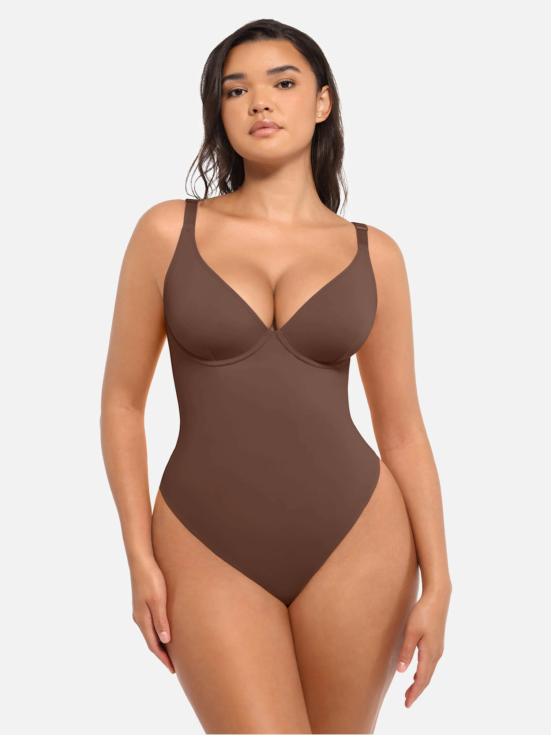 Feelingirl Deep V Neck Tummy Control Shapewear Bodysuit [BOGO] - Image 24