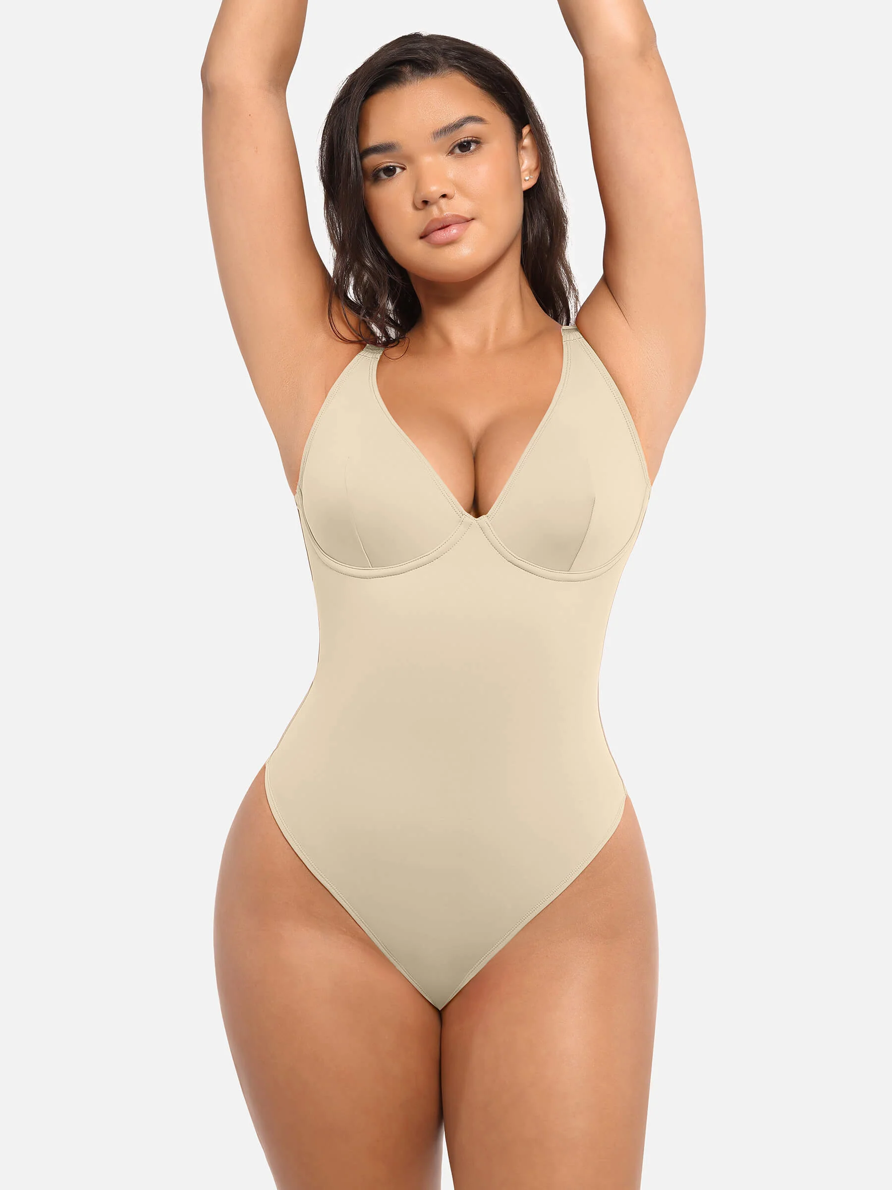 Feelingirl Deep V Neck Tummy Control Shapewear Bodysuit [BOGO] - Image 41
