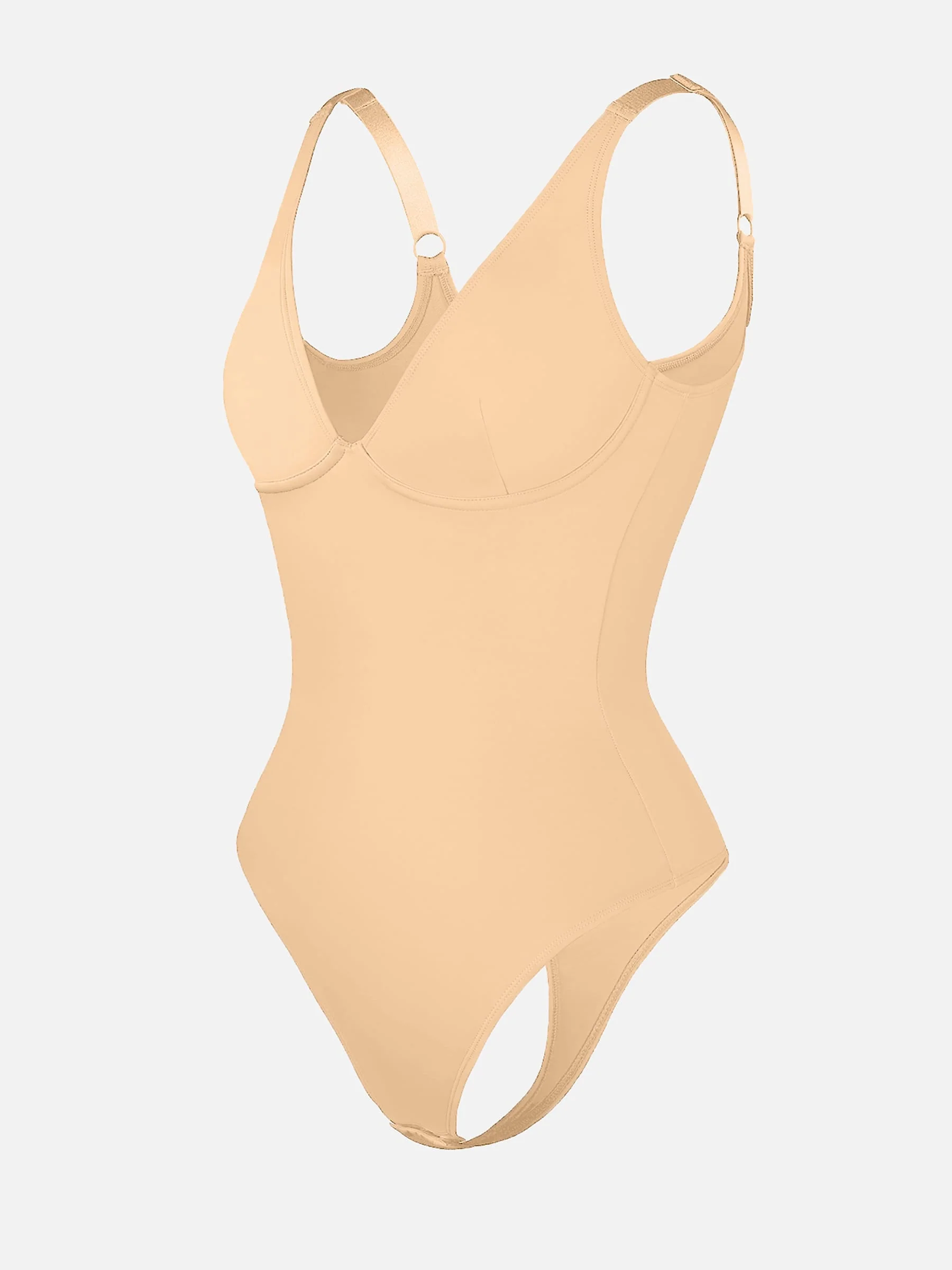Feelingirl V Neck Tummy Control Shaping Bodysuit - Image 37