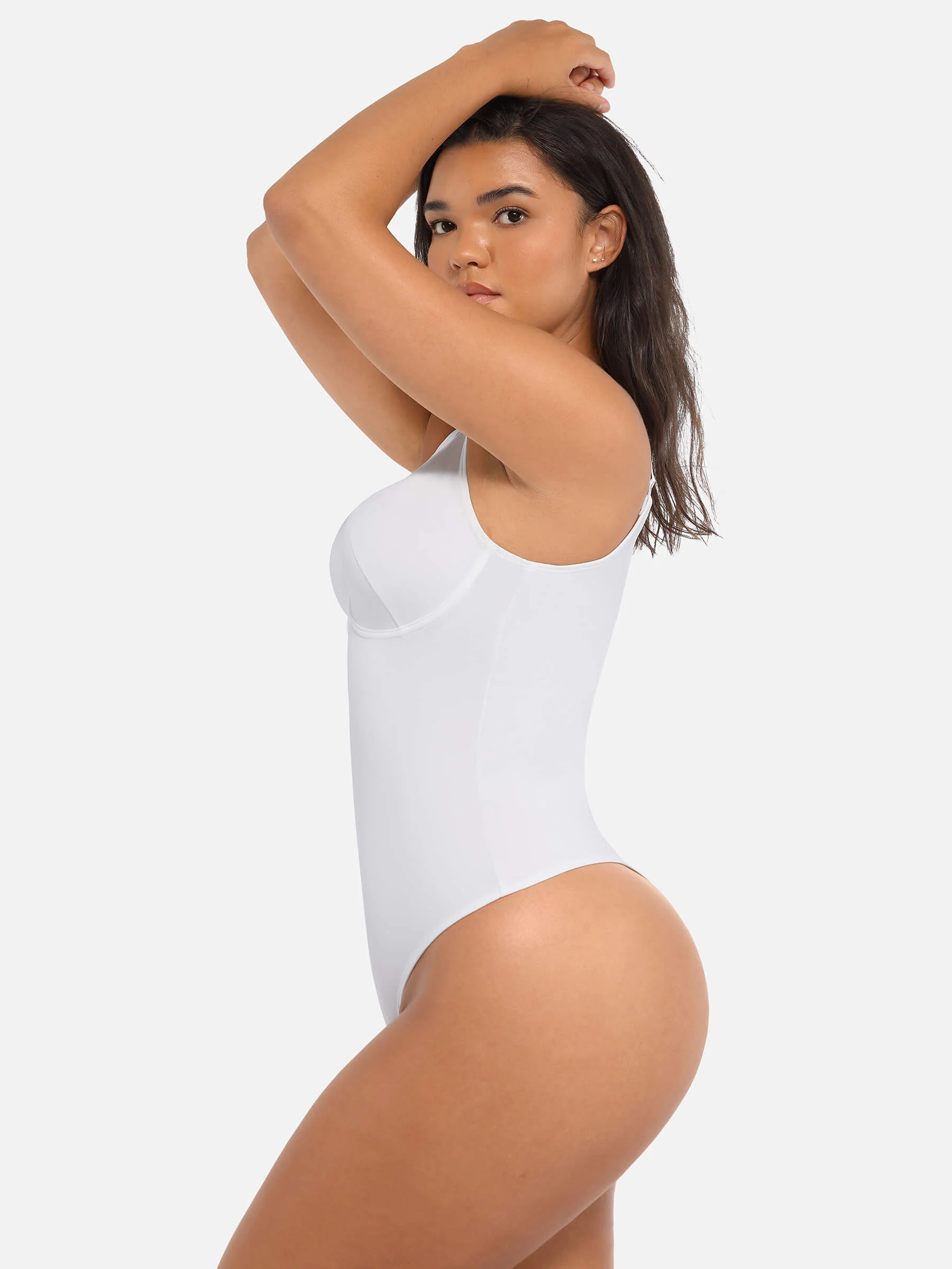 Feelingirl Deep V Neck Tummy Control Shapewear Bodysuit - Image 63