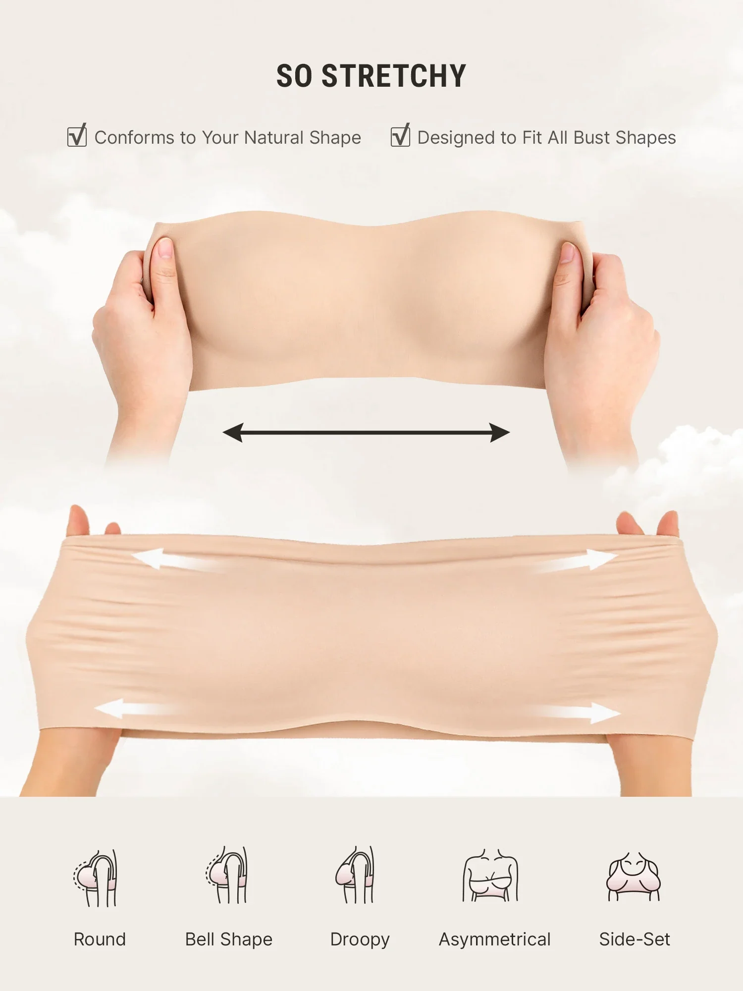 Feelingirl Feel Soft Butter-Soft Strapless Bandeau Bra [BOGO] - Image 24