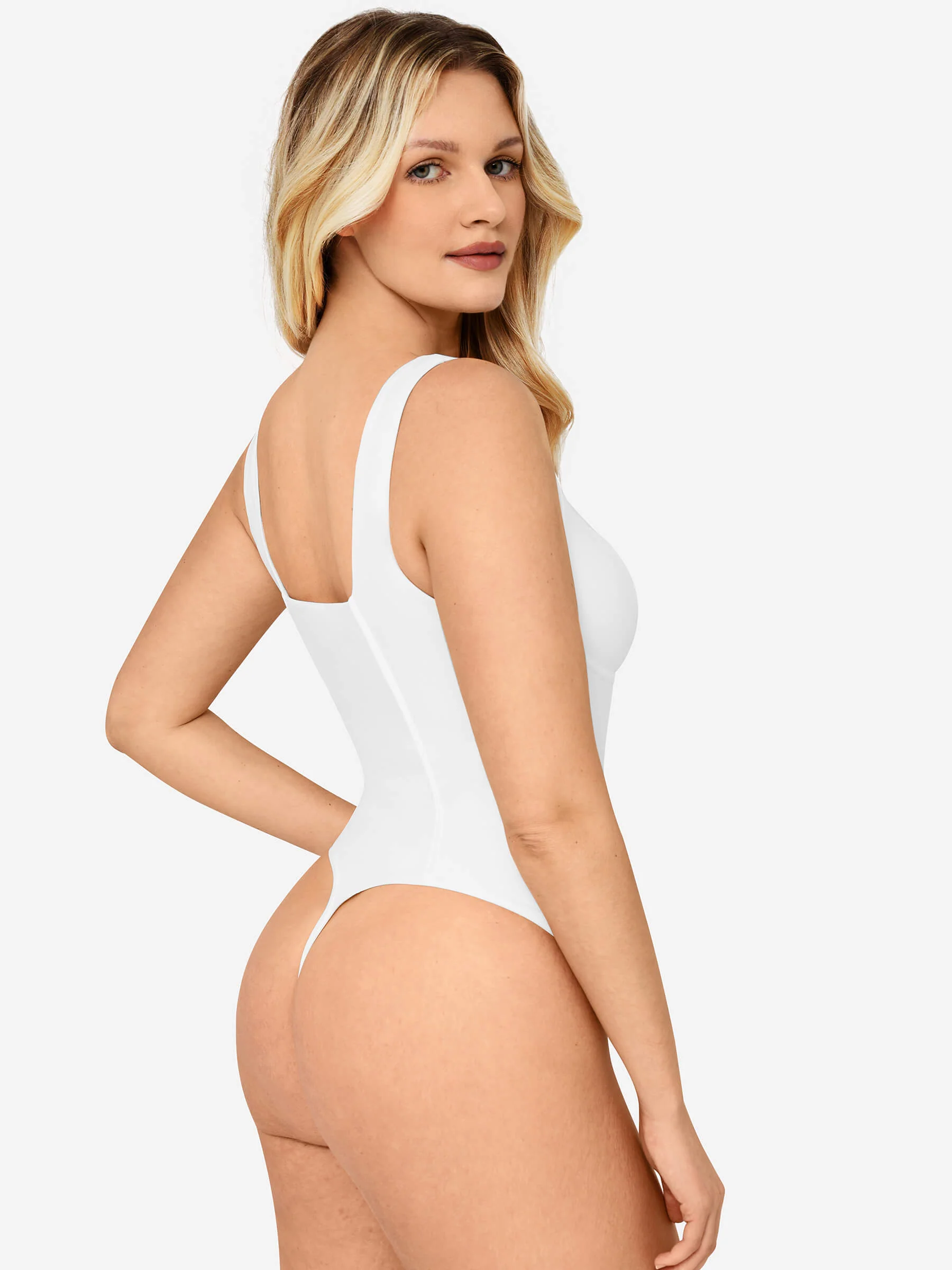 Feelingirl Full Body Wide Strap V-Neck Bodysuit [BOGO] - Image 5