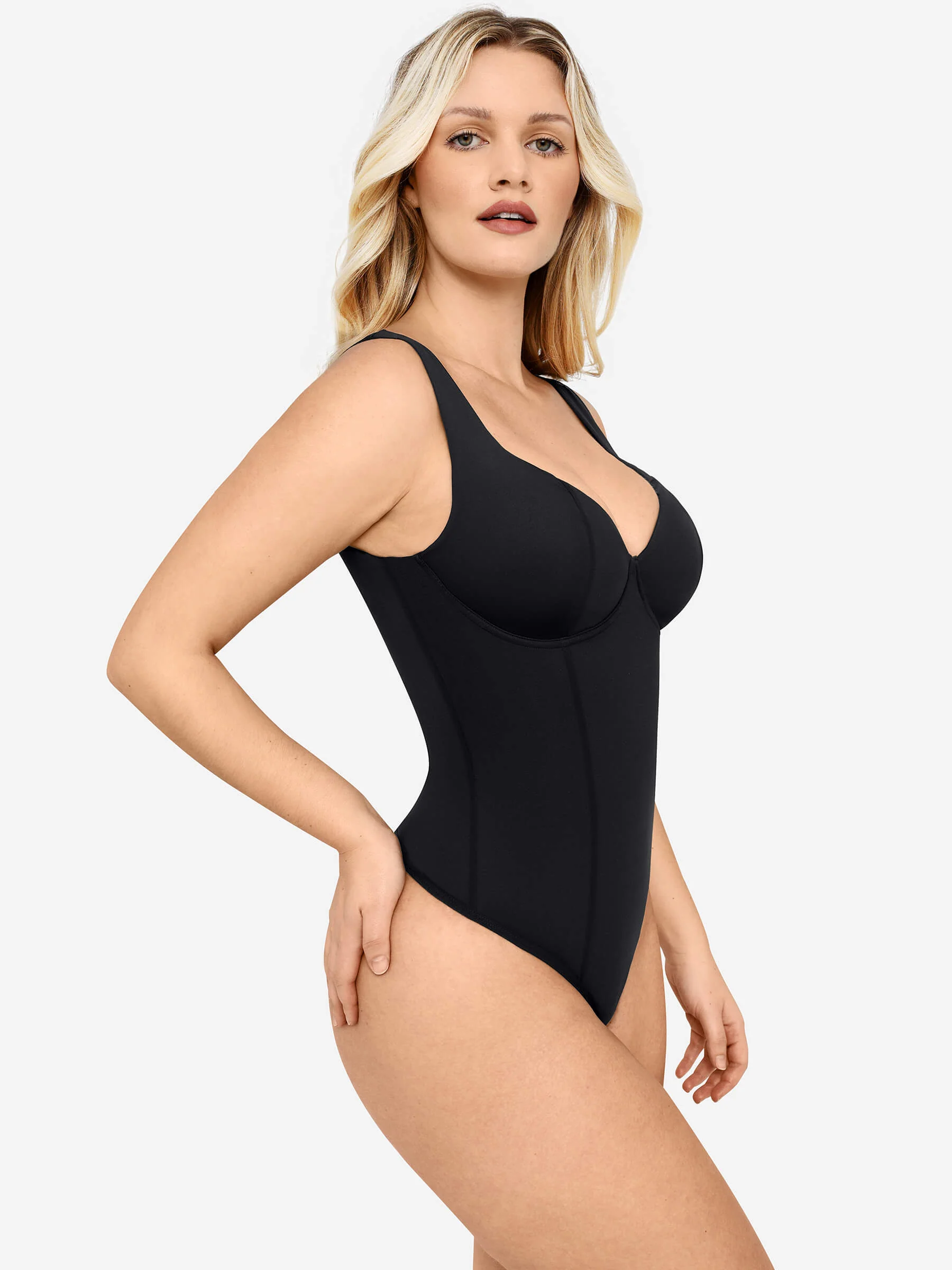 Feelingirl Full Body Wide Strap V-Neck Bodysuit [BOGO] - Image 7