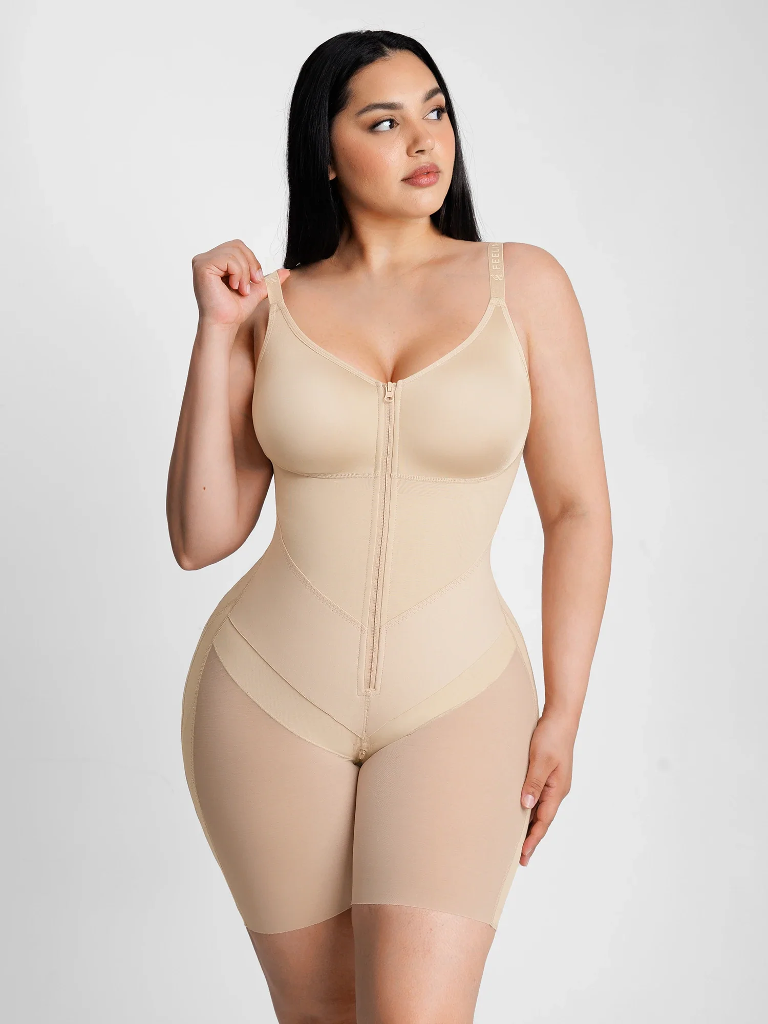 Feelingirl Full-Coverage Chest Faja Tummy Control Butt Lift Bodysuit - Image 12