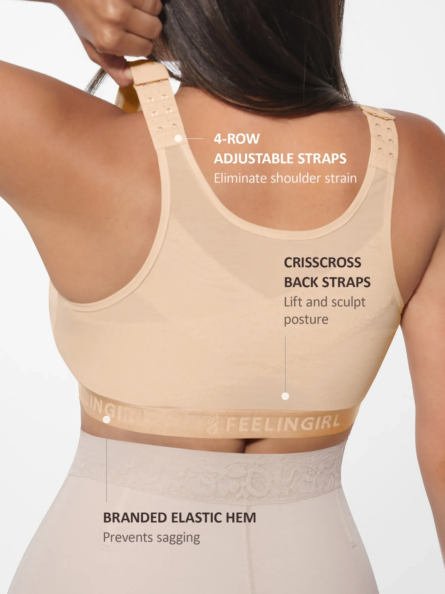 Feelingirl Full Coverage Post-Surgery Bra - Image 4