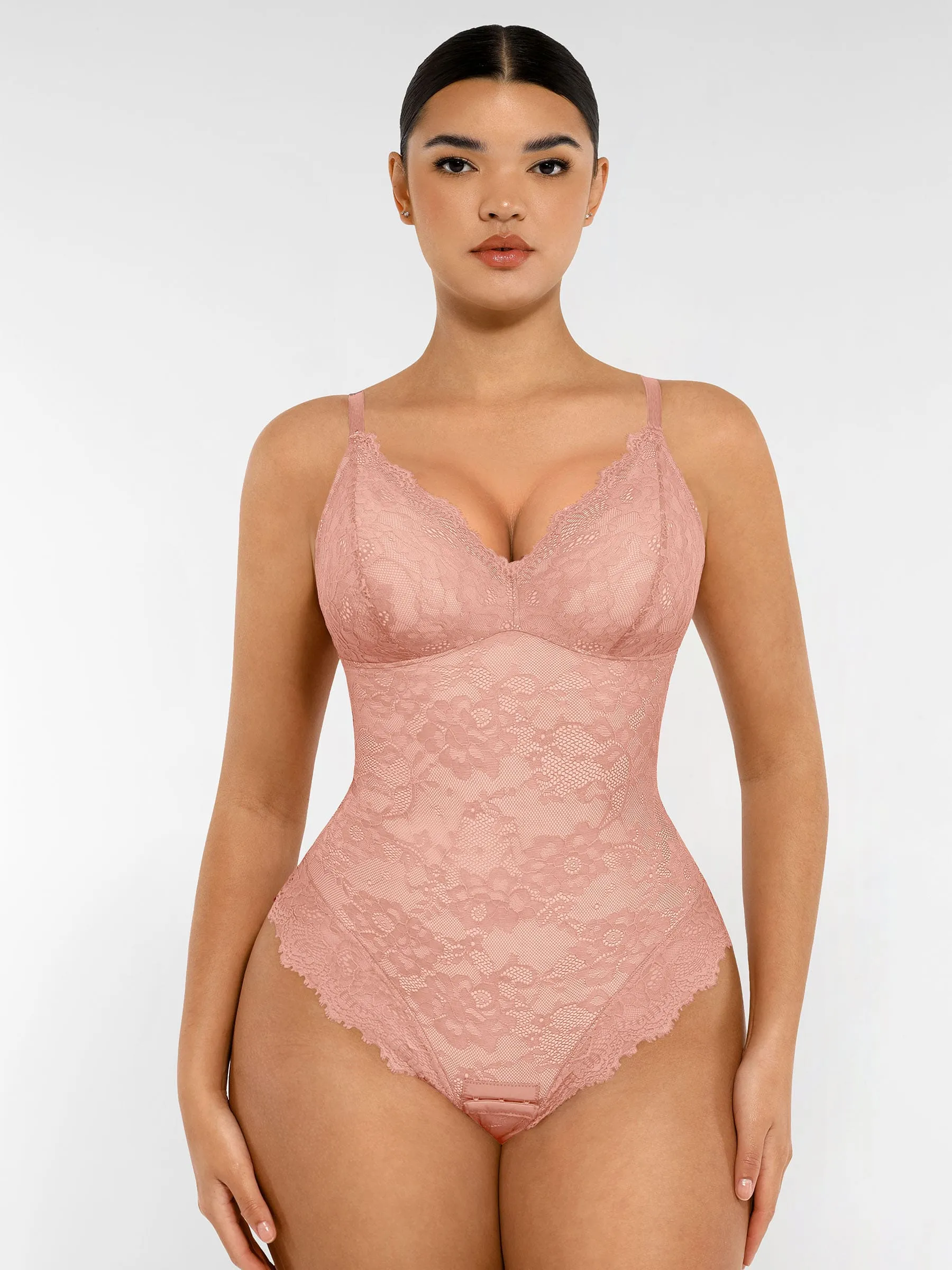 Feelingirl Lace V Neck Full Bodysuit Underwear [BOGO] - Image 57
