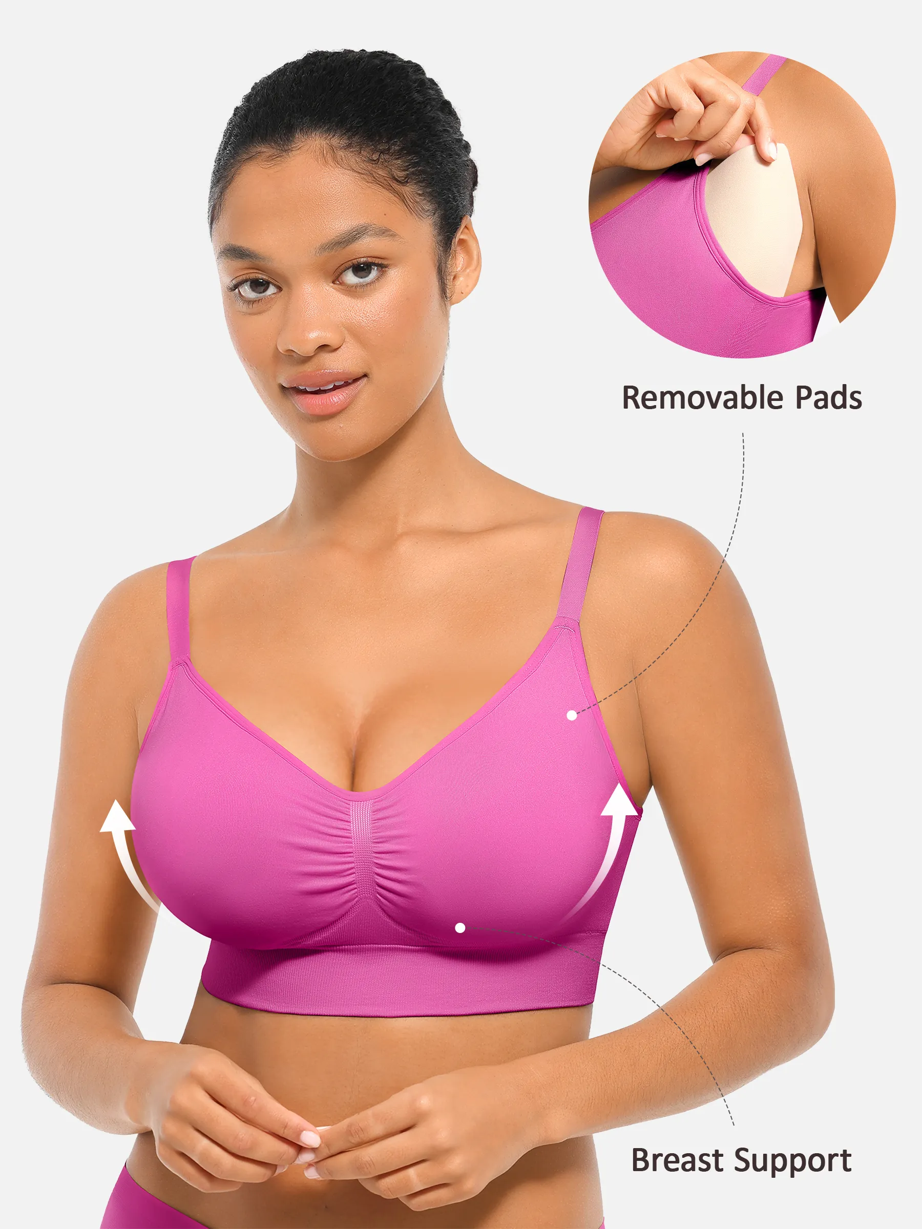 Feelingirl Seamless Everyday Bra with Built-In Soft Padding Bundle - Image 24