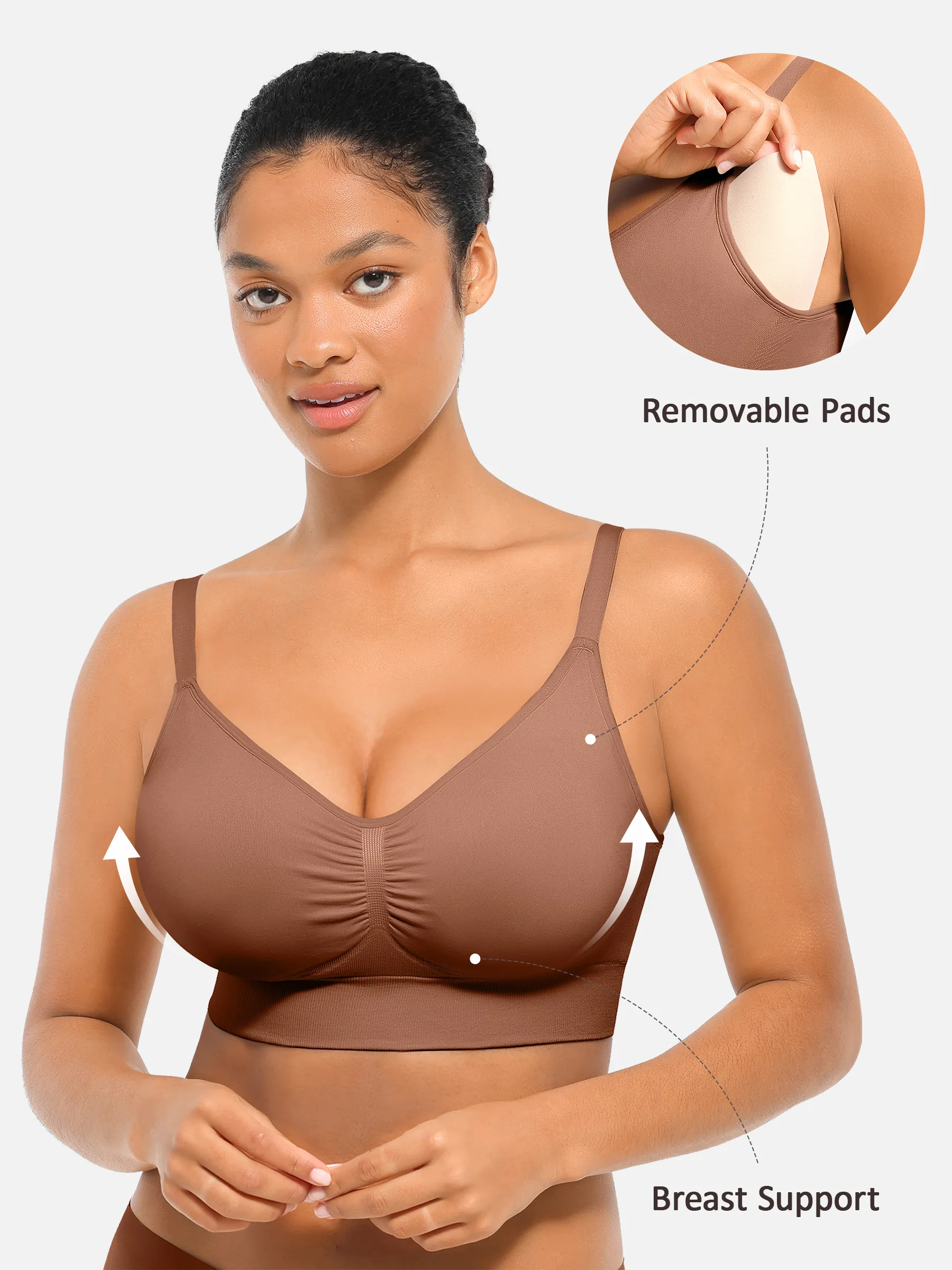 Feelingirl Seamless Everyday Bra with Built-In Soft Padding Bundle - Image 31