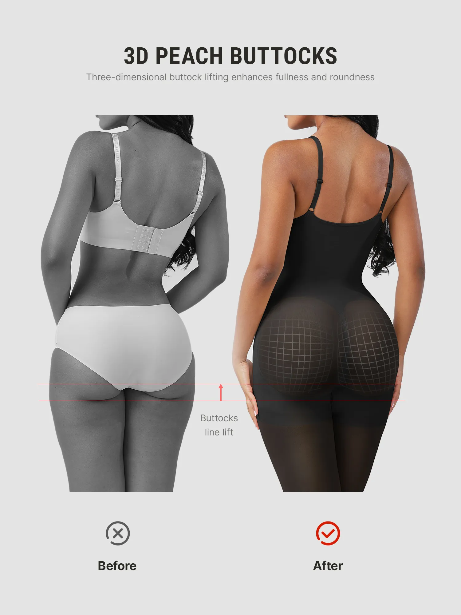 Feelingirl Seamless Full Coverage Shaping Bodysuit - Image 4