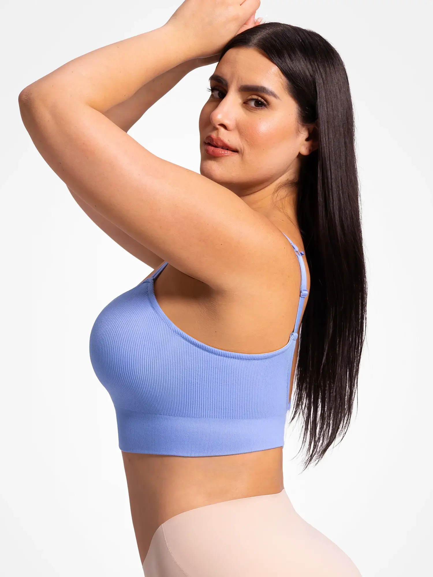 Lift Adjustable Seamless Wireless Ribbed Bra - Image 16