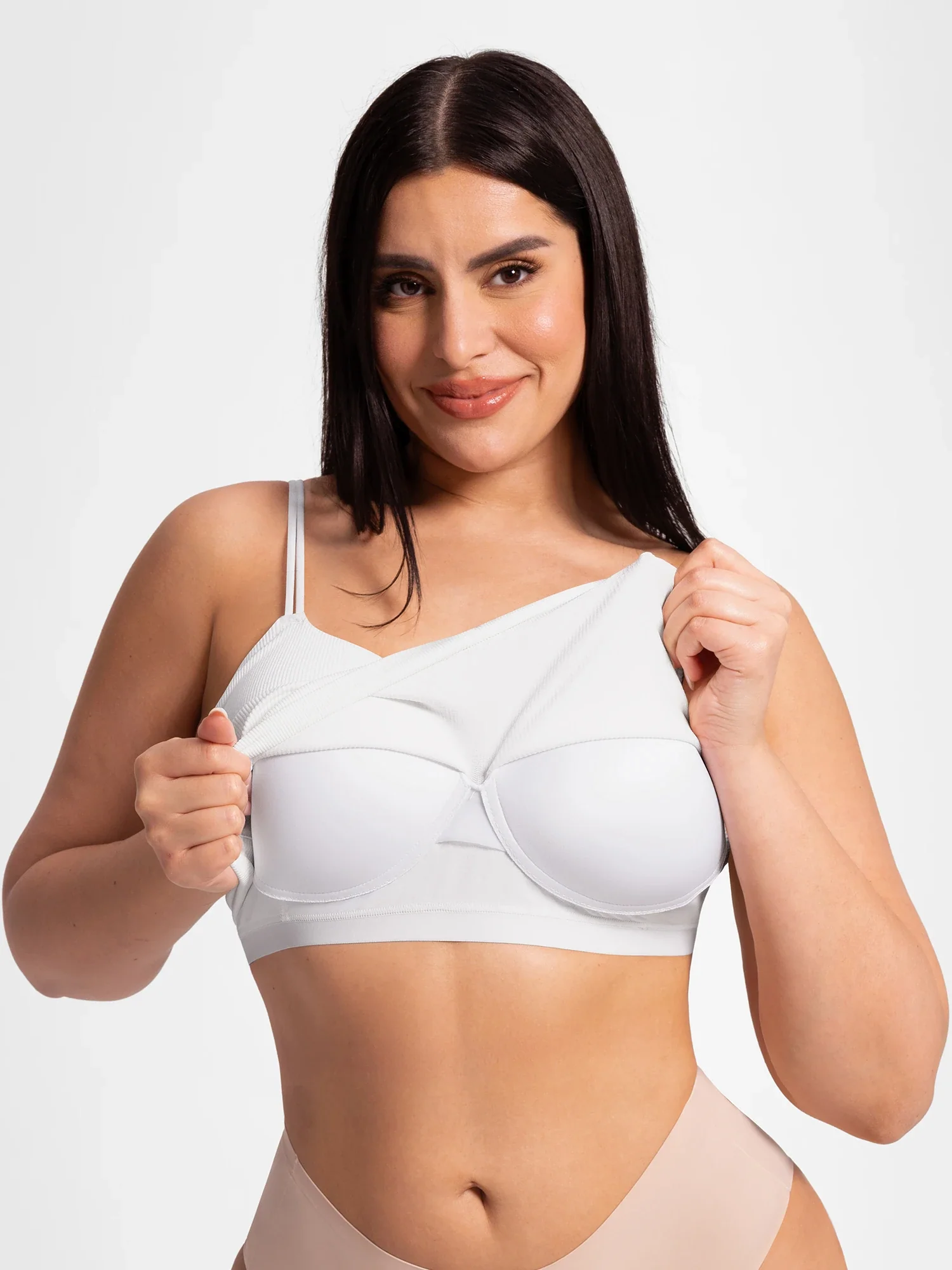Lift Adjustable Seamless Wireless Ribbed Bra - Image 19