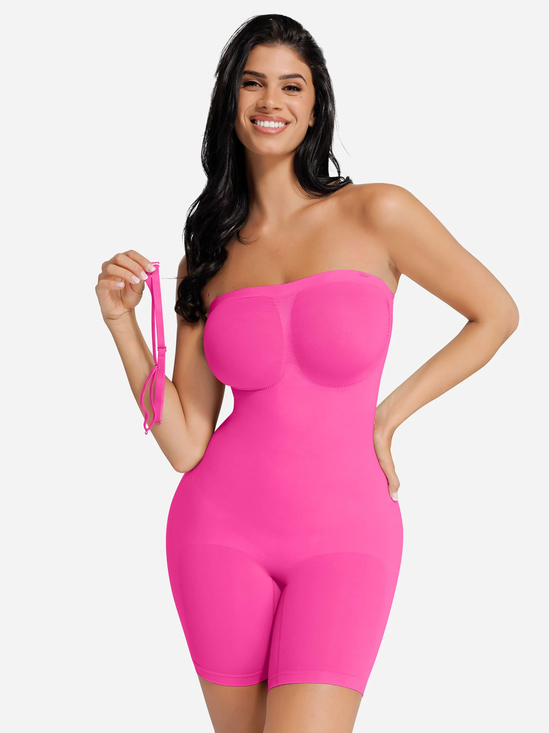 Feelingirl Seamless Strapless Bodysuit with Removable Straps - Image 105