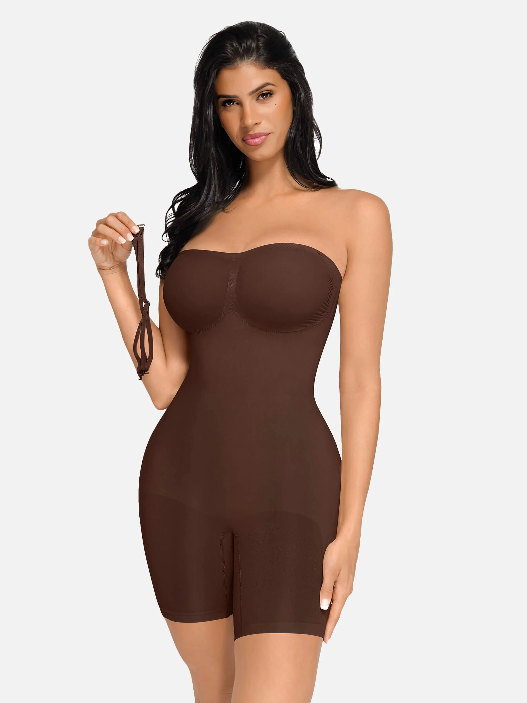 Feelingirl Seamless Strapless Bodysuit with Removable Straps - Image 14
