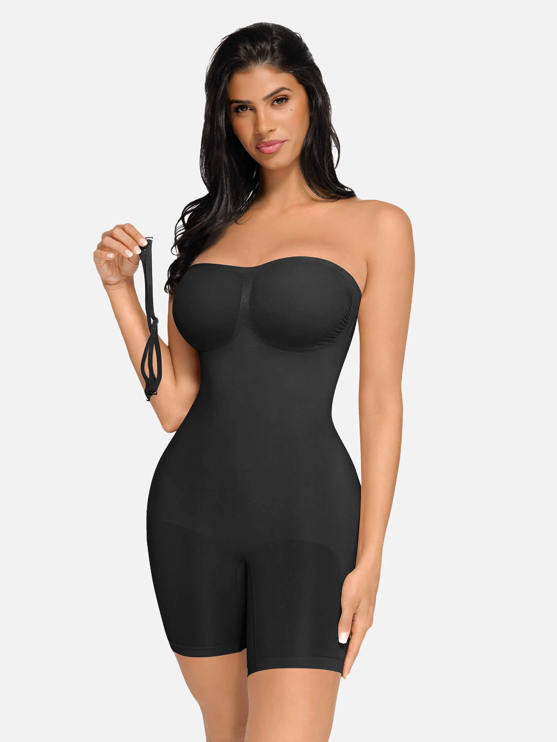 Feelingirl Seamless Strapless Bodysuit with Removable Straps - Image 31