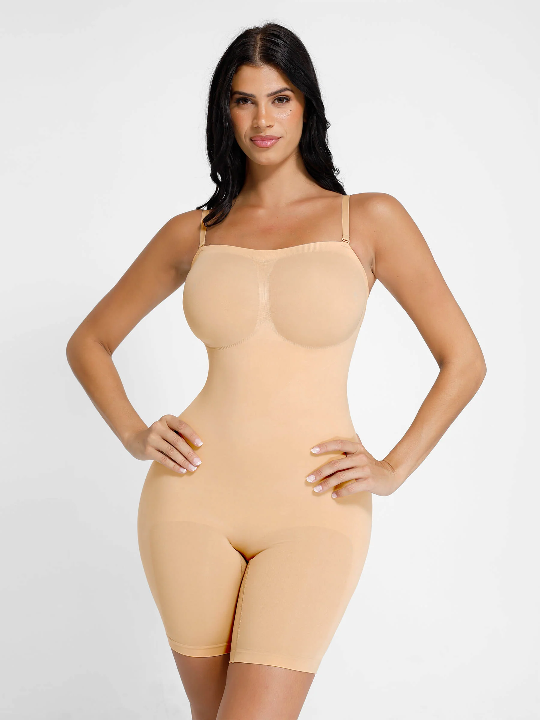 Feelingirl Seamless Strapless Bodysuit with Removable Straps - Image 47