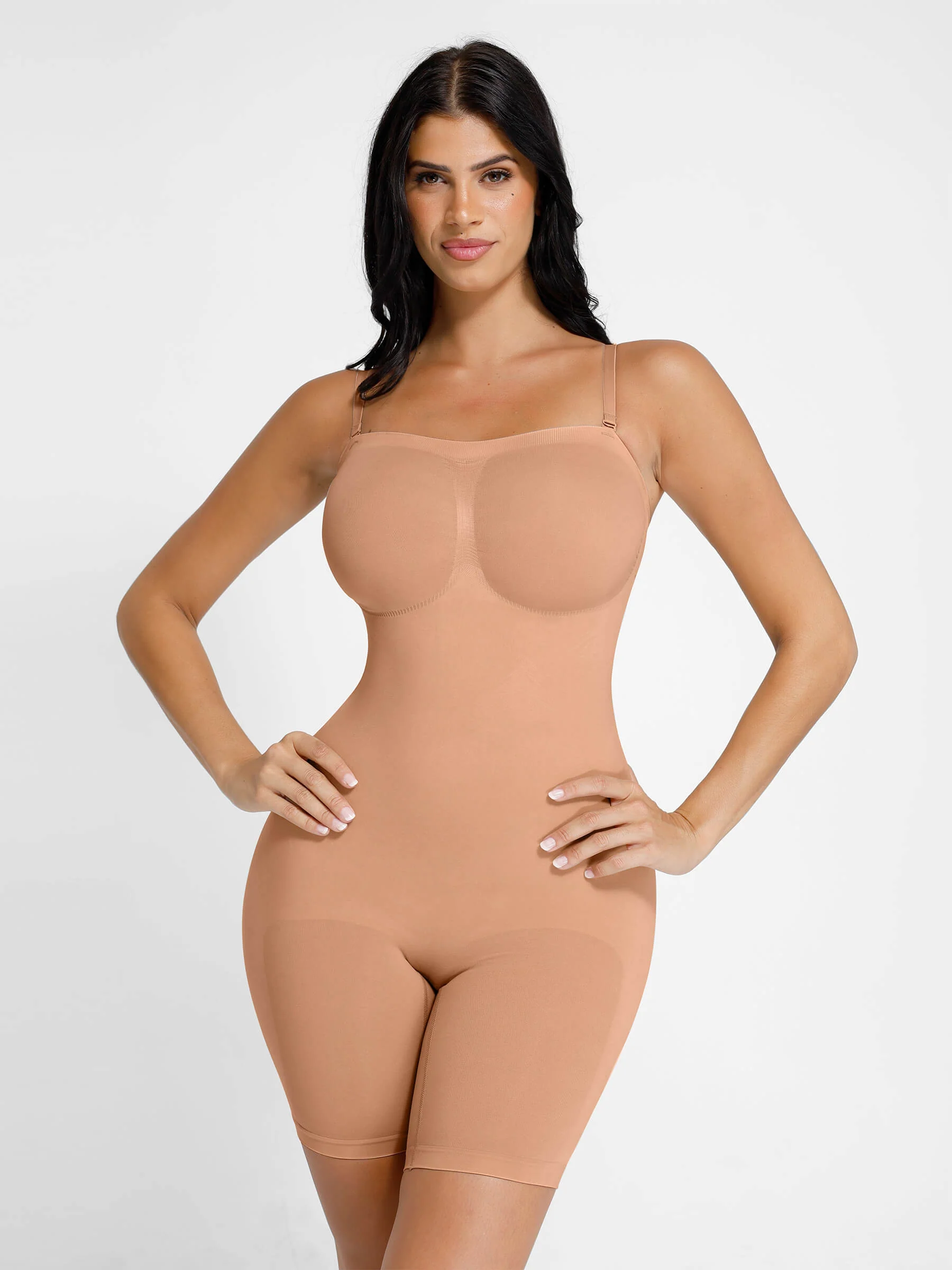 Feelingirl Seamless Strapless Bodysuit with Removable Straps - Image 56