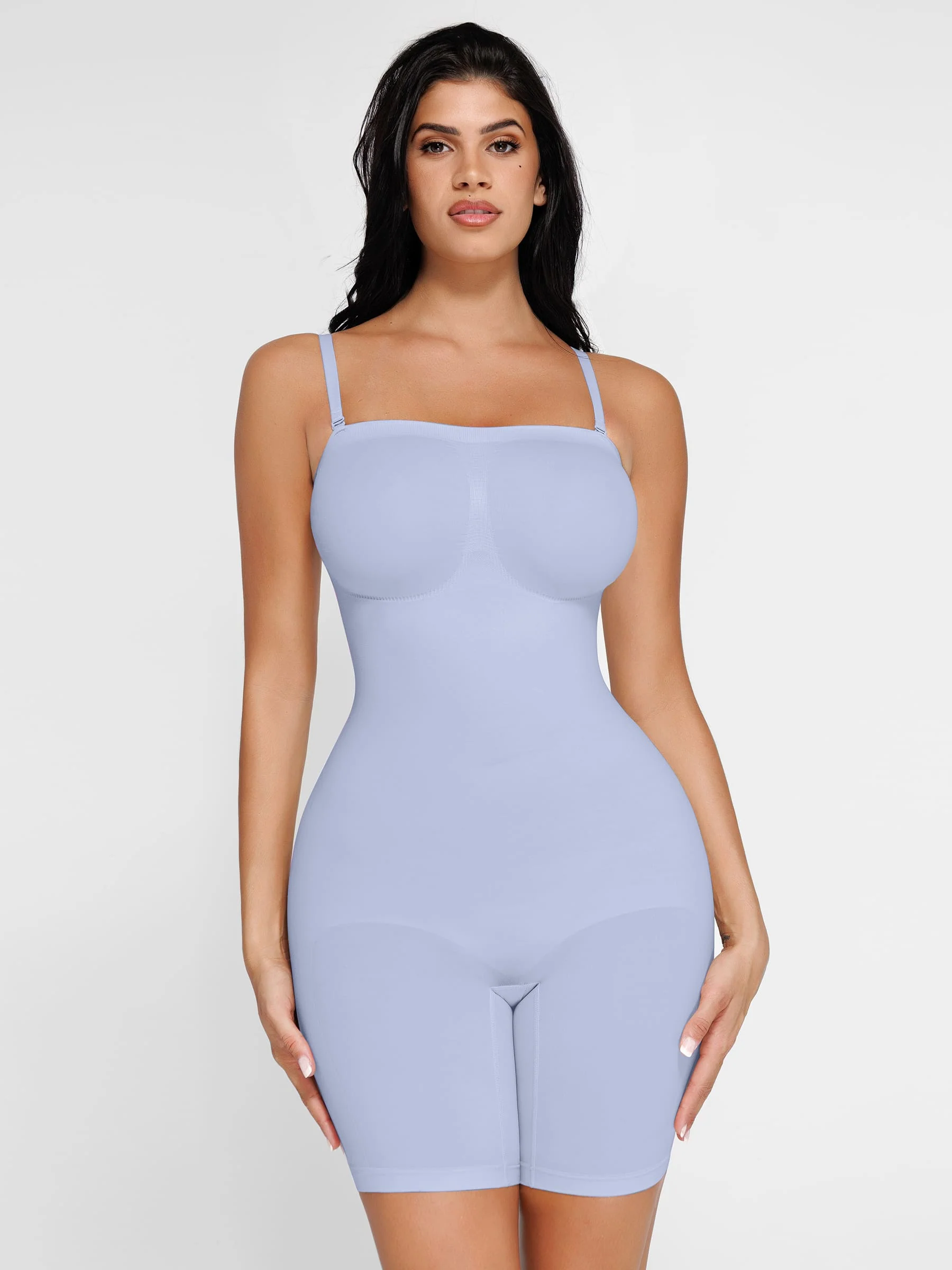 Feelingirl Seamless Strapless Bodysuit with Removable Straps - Image 93