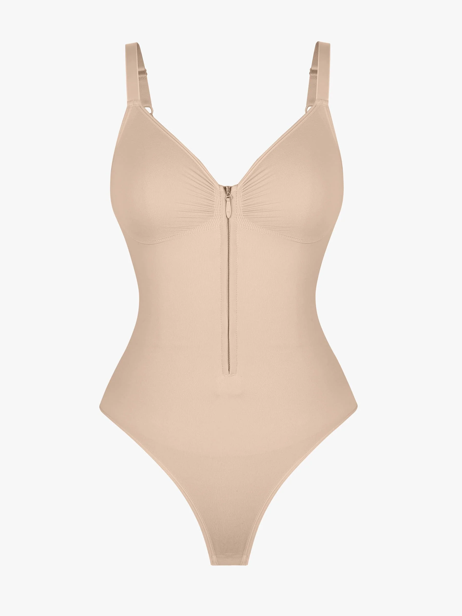 Feelingirl Seamless Tummy Control Zipper Bodysuit - Image 13