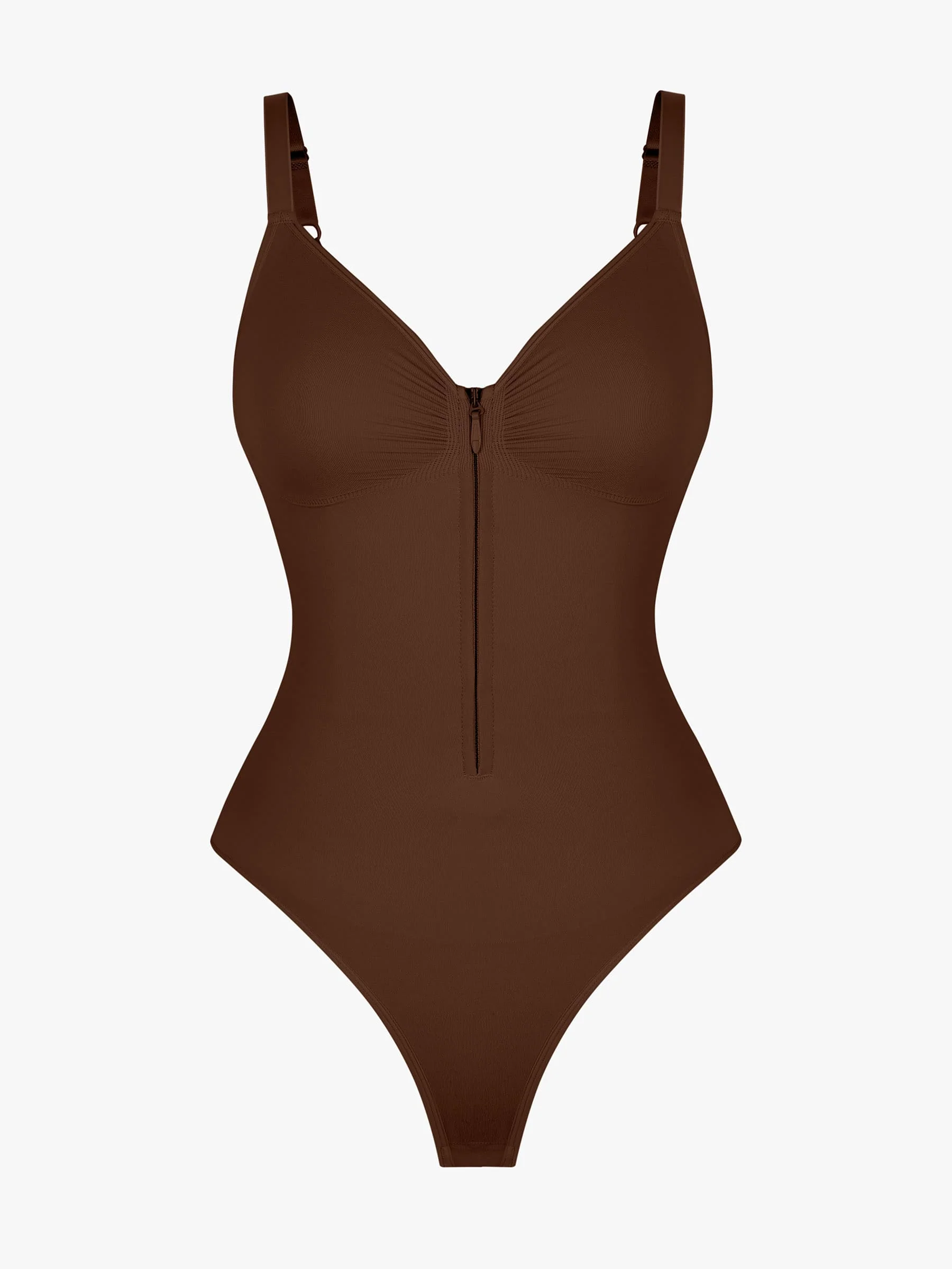 Feelingirl Seamless Tummy Control Zipper Bodysuit - Image 28