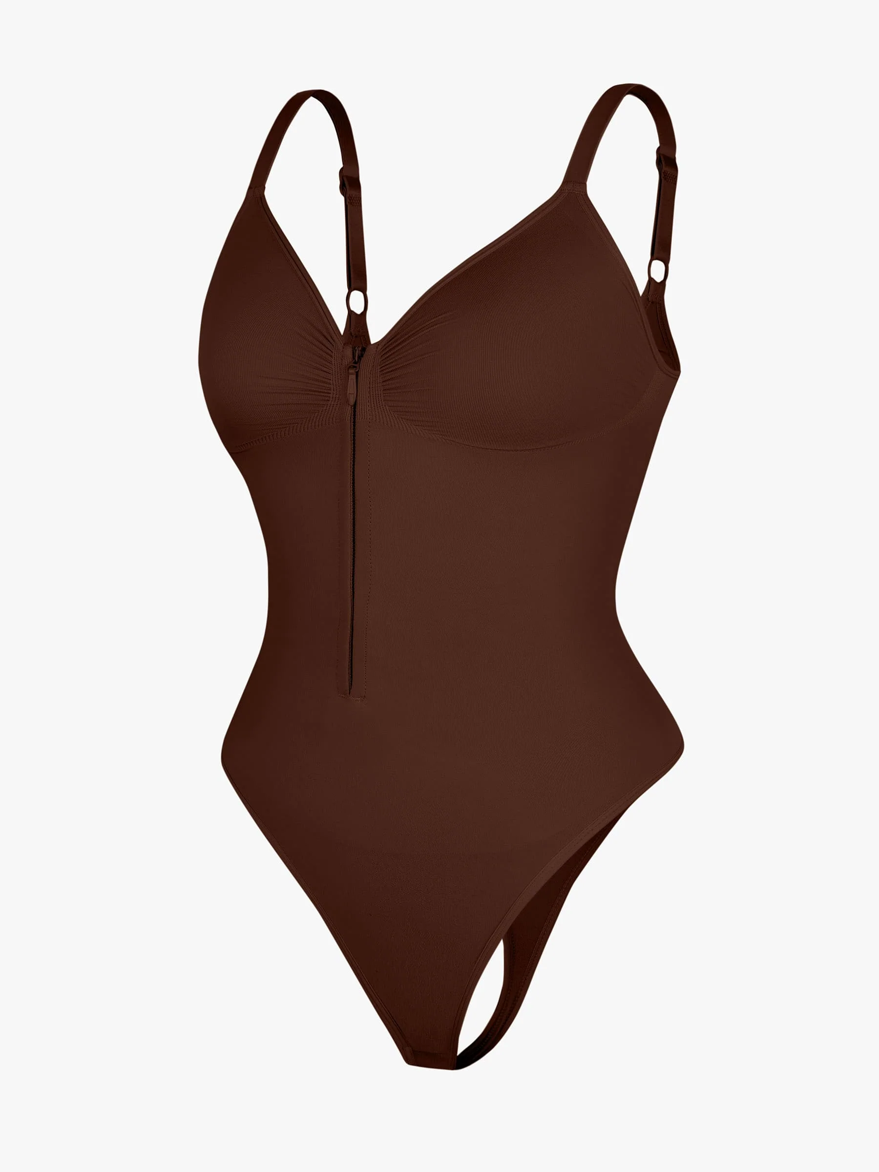 Feelingirl Seamless Tummy Control Zipper Bodysuit - Image 29