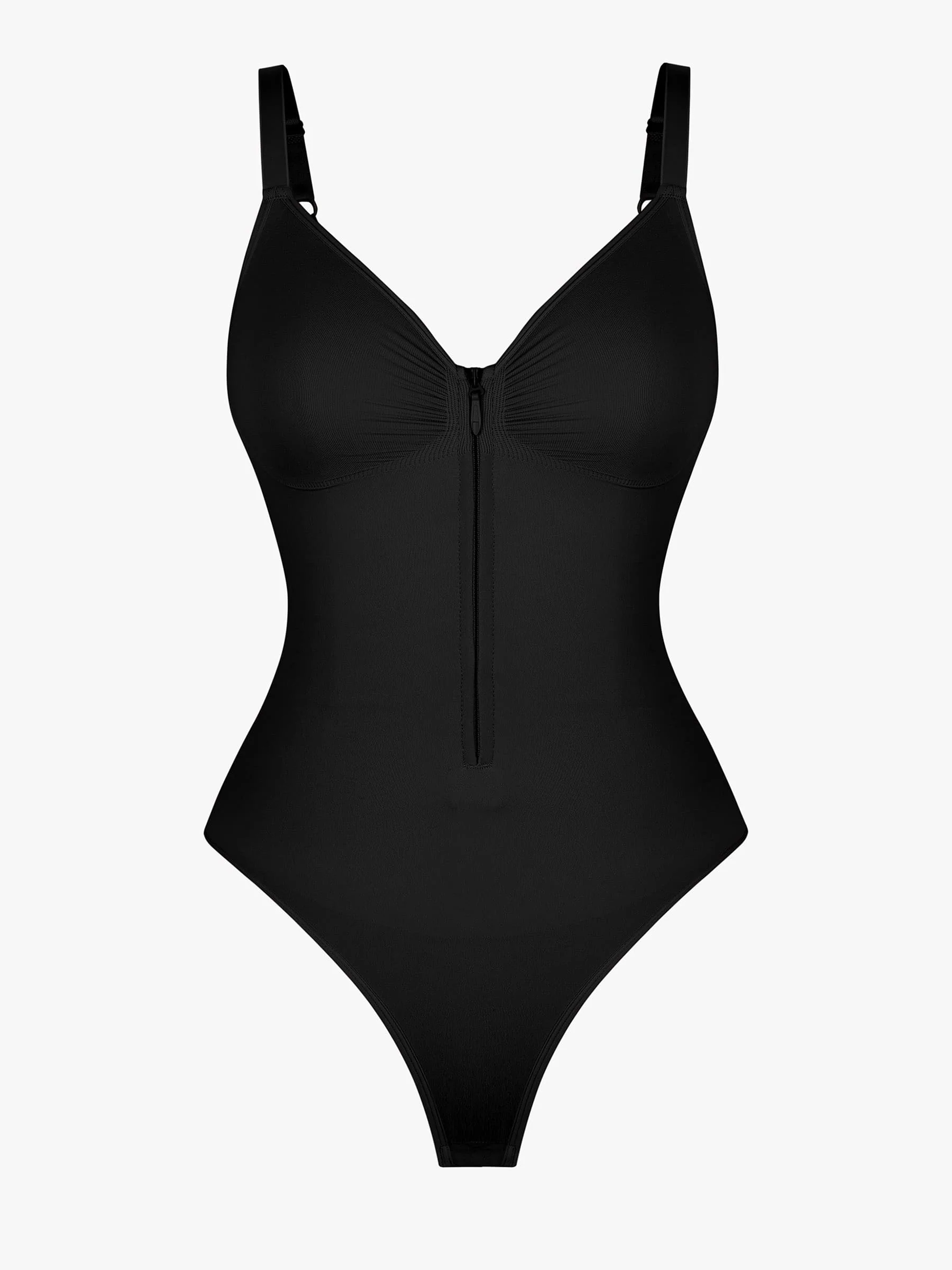 Feelingirl Seamless Tummy Control Zipper Bodysuit - Image 35