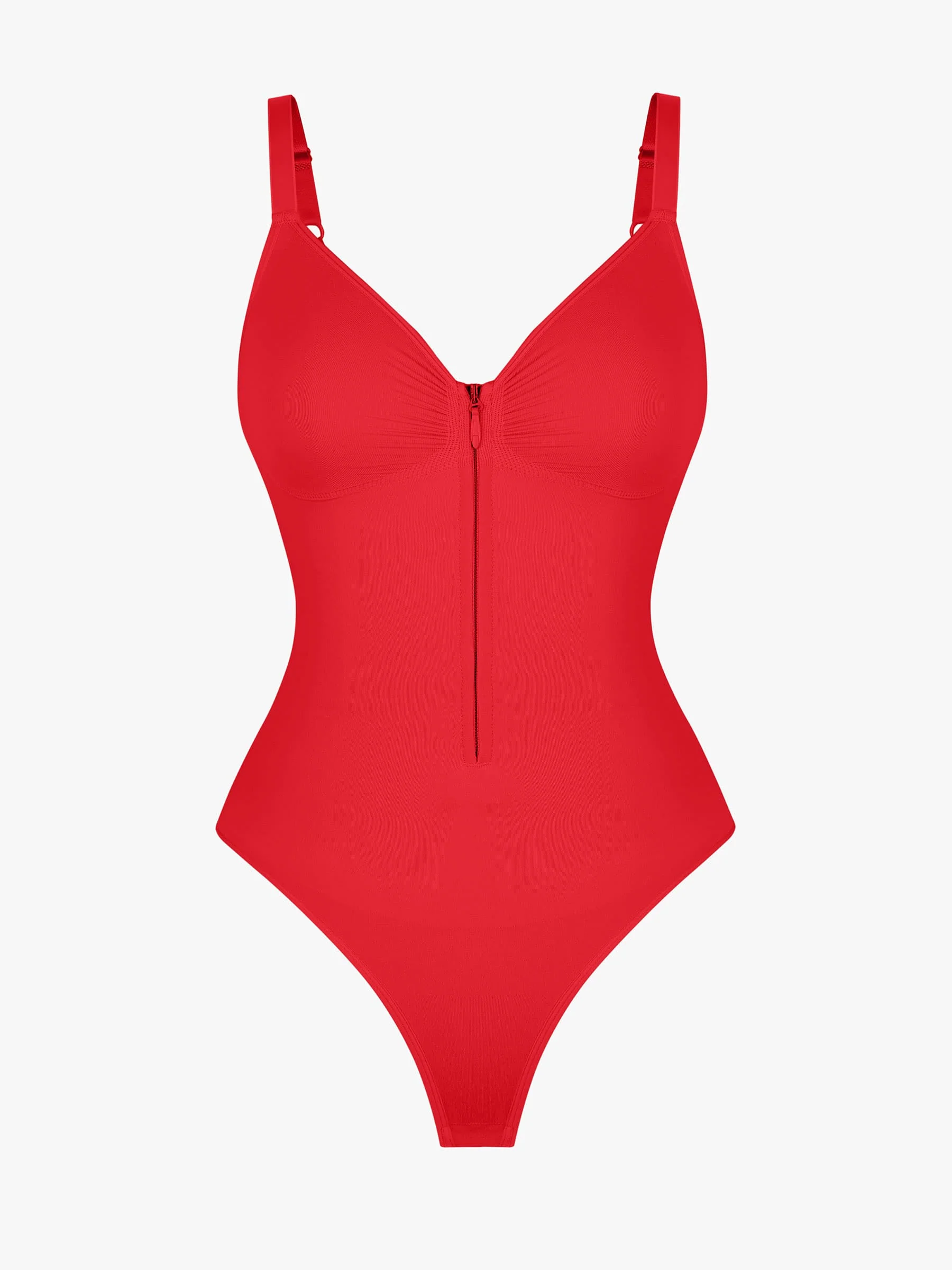 Feelingirl Seamless Tummy Control Zipper Bodysuit - Image 43