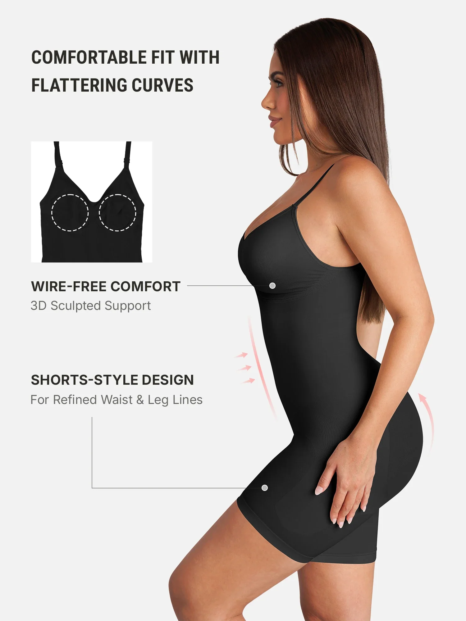 Feelingirl Tummy Control Bodysuit Butt Lifter Shapewear - Image 3