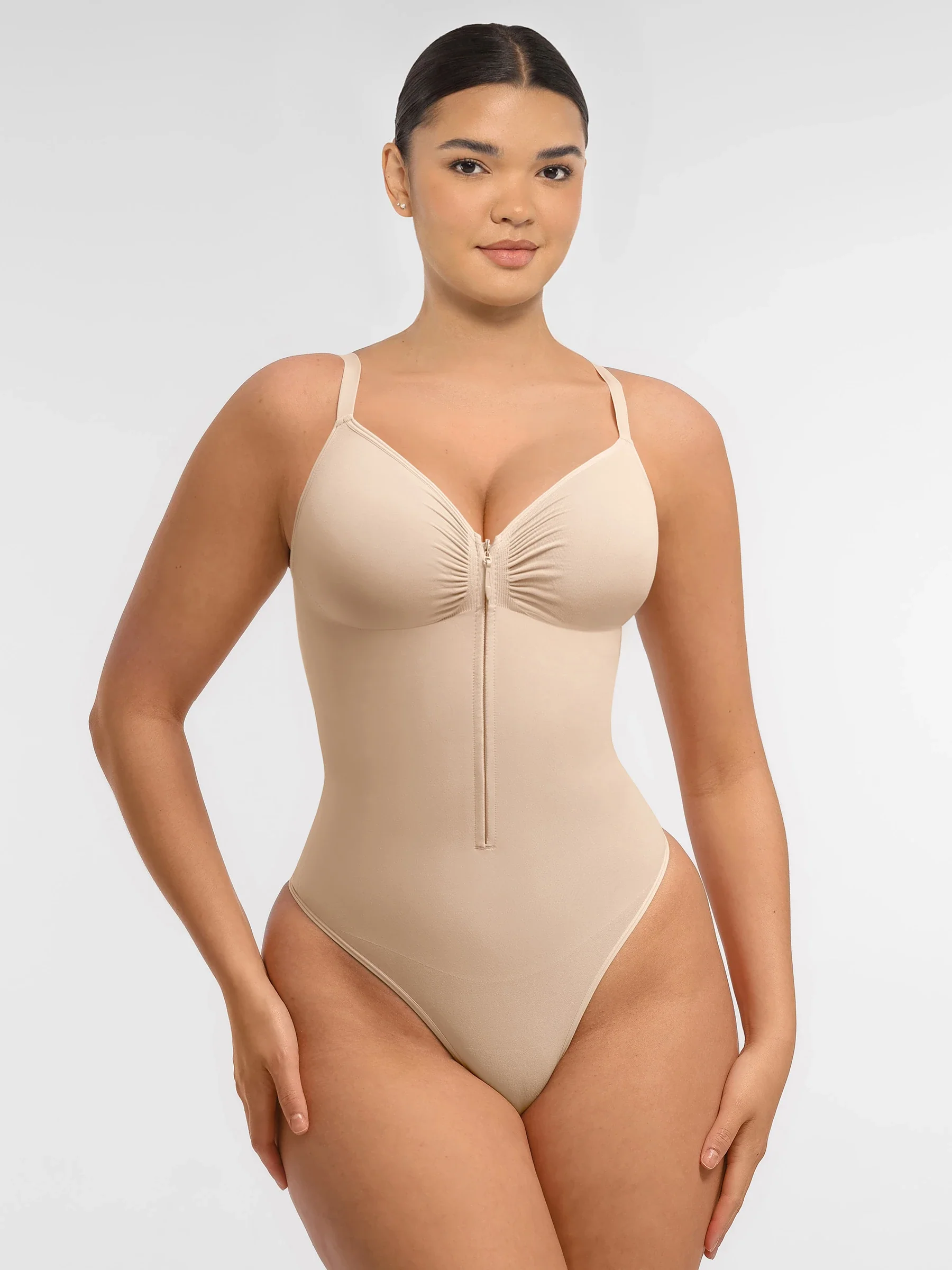 Feelingirl Tummy Control Seamless Zipper Shaping Bodysuit [BOGO] - Image 48