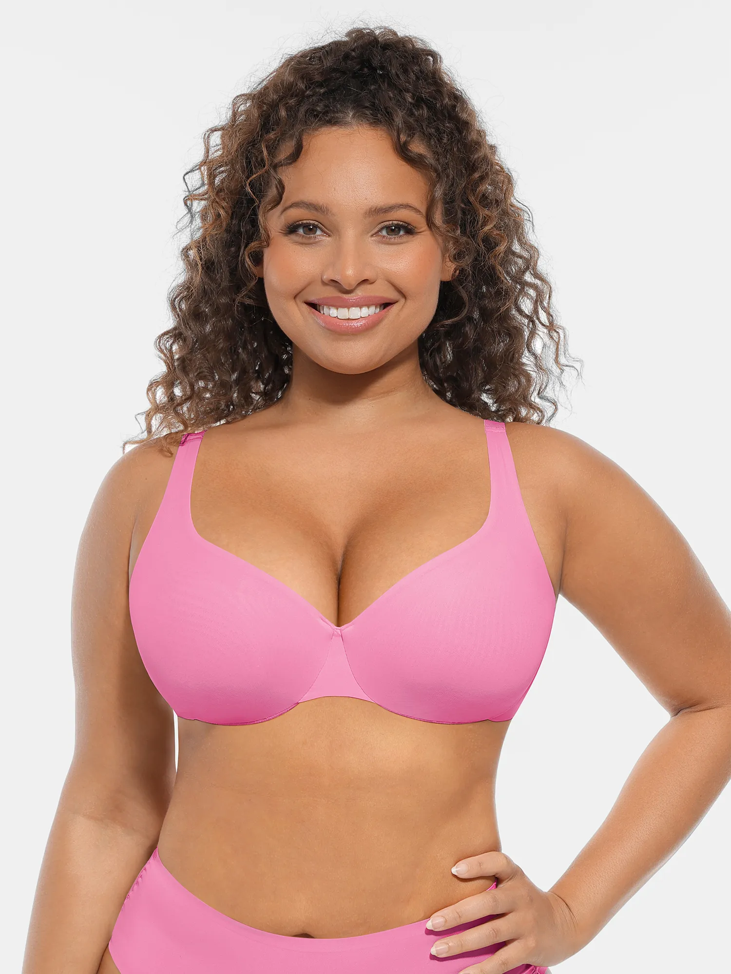 Feelingirl Underwire Adjustable Deep V-neck Bra - Image 28
