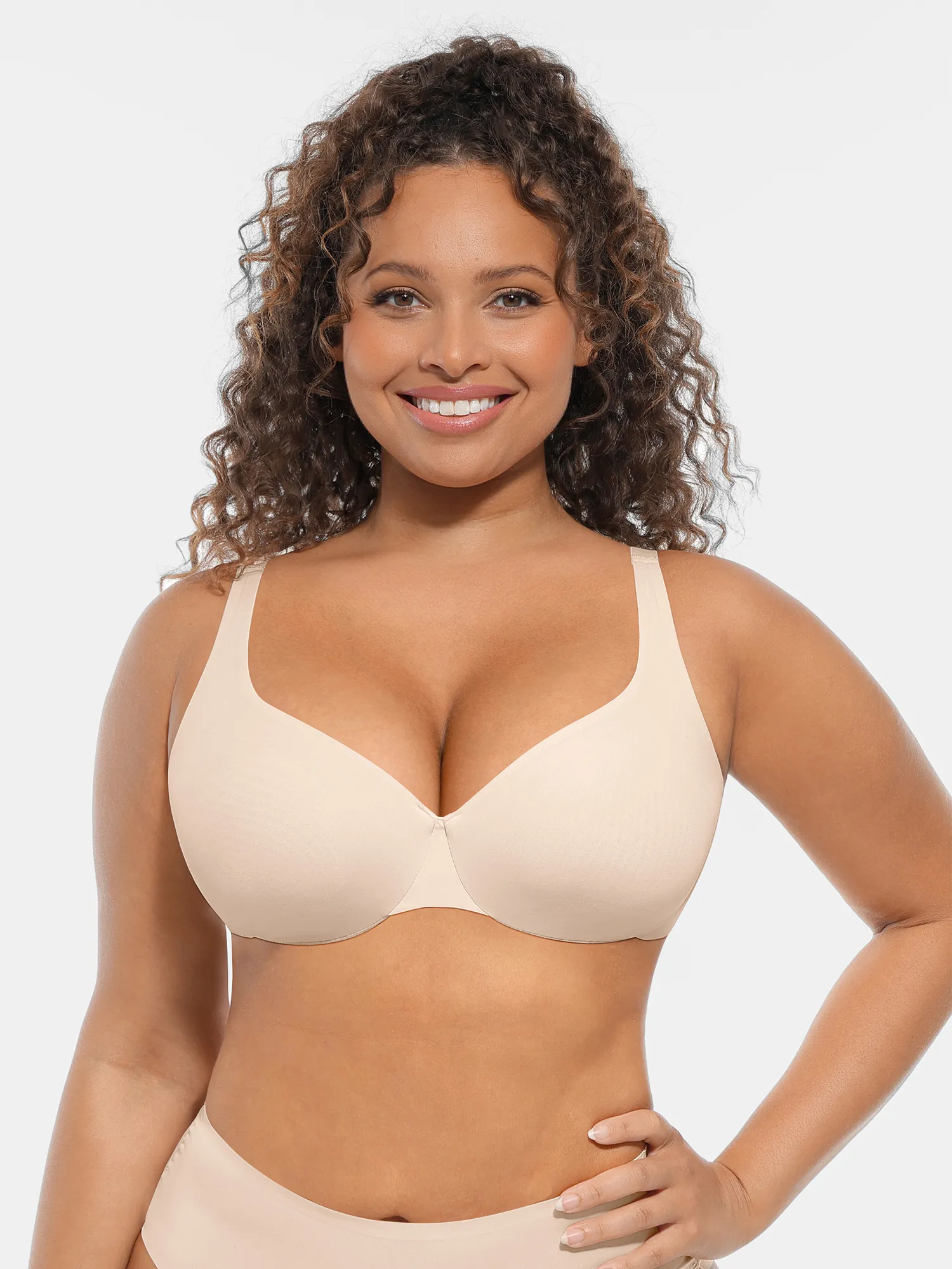 Feelingirl Underwire Adjustable Deep V-neck Bra - Image 3