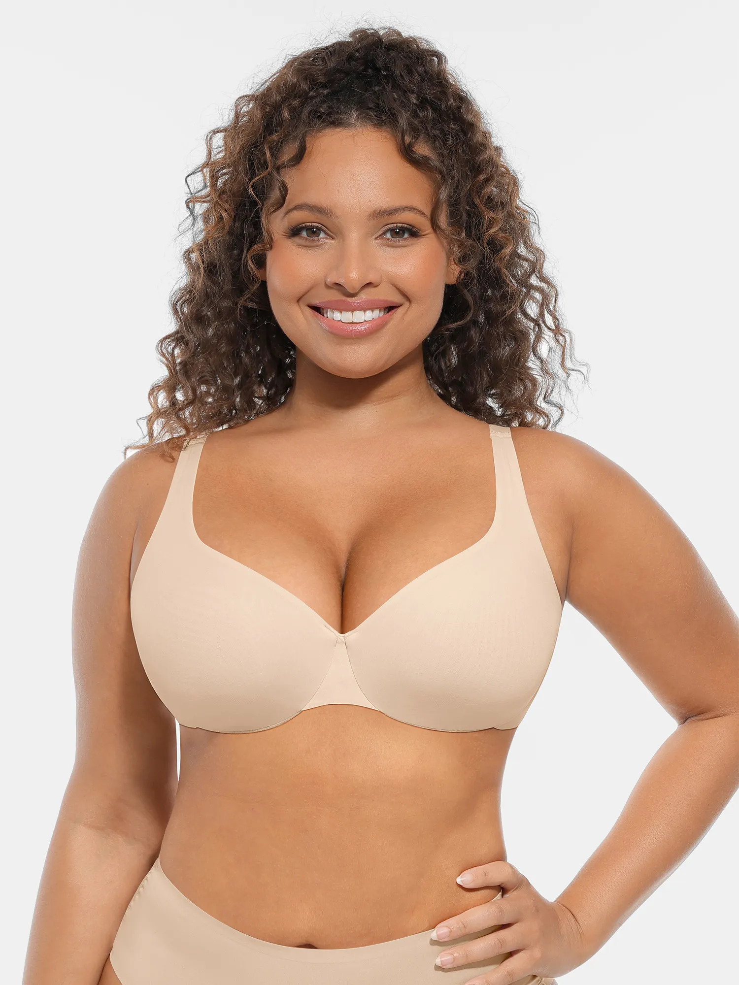 Feelingirl Underwire Adjustable Deep V-neck Bra - Image 37