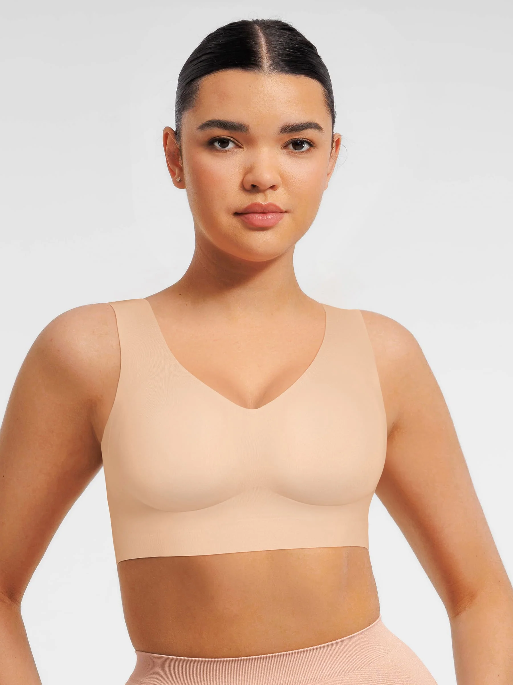 Feelingirl Seamless V Neck Comfort Fit Everyday Bra - Image 7