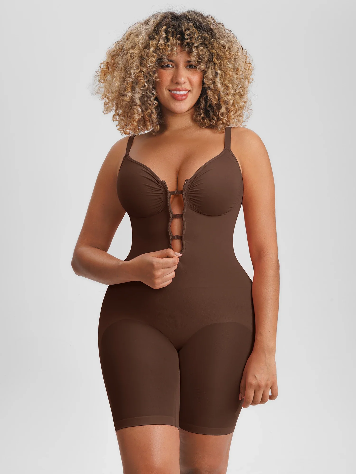 Tummy Control Seamless Stretch Bodysuit - Image 19